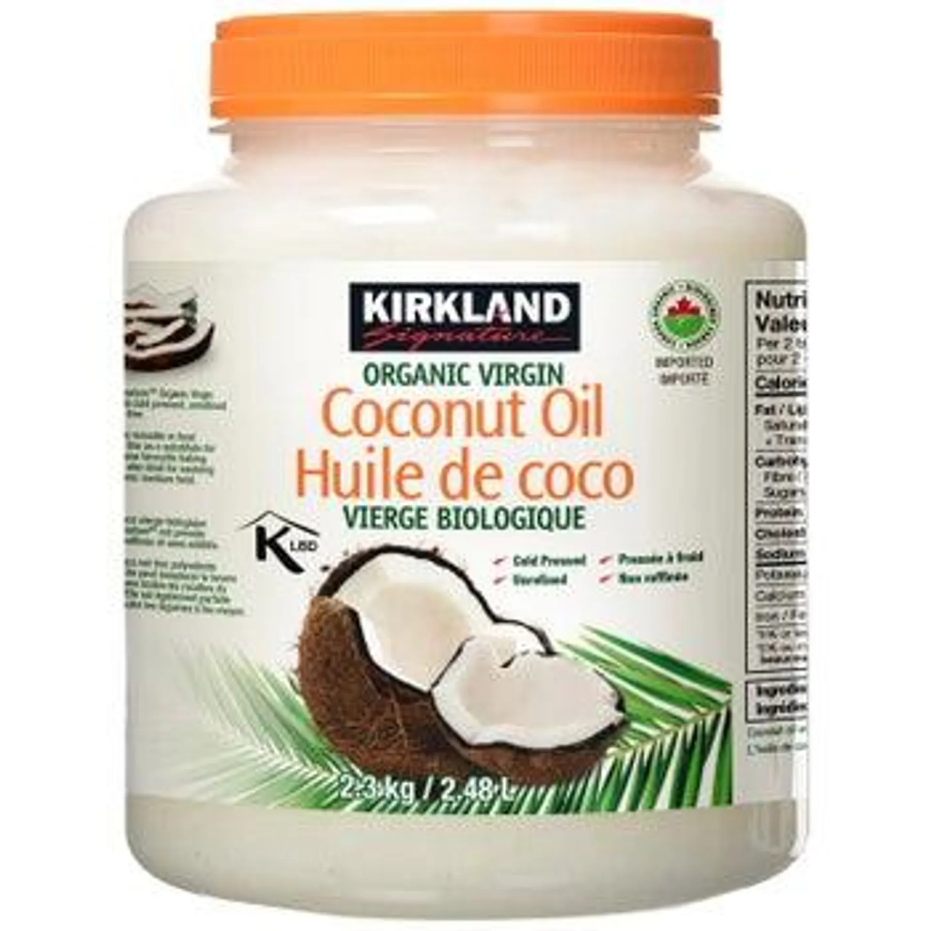 Kirkland Signature Organic Virgin Coconut Oil, 2.3 kg