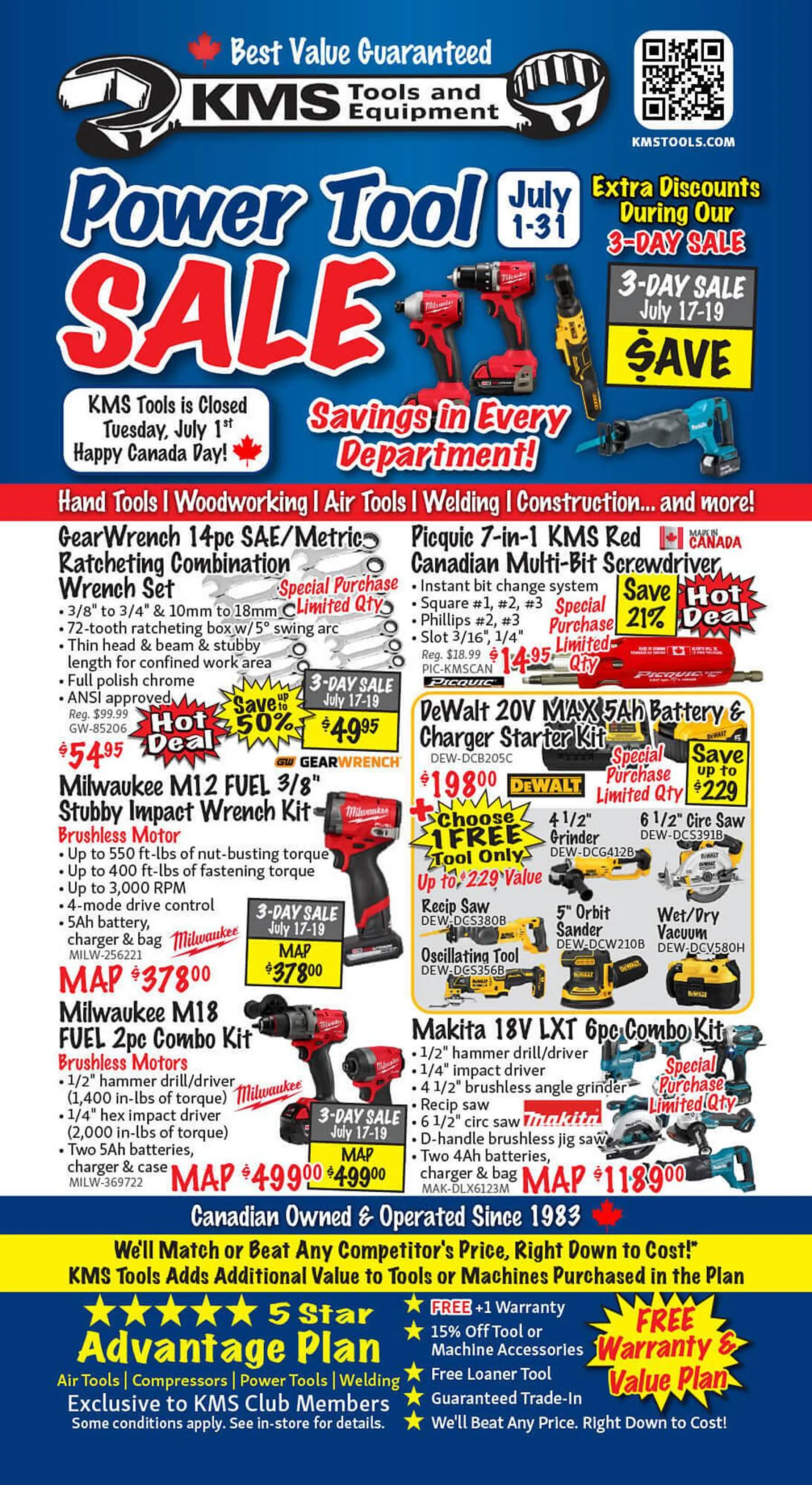 KMS Tools flyer from July 3 to July 9 2025 - flyer page 1