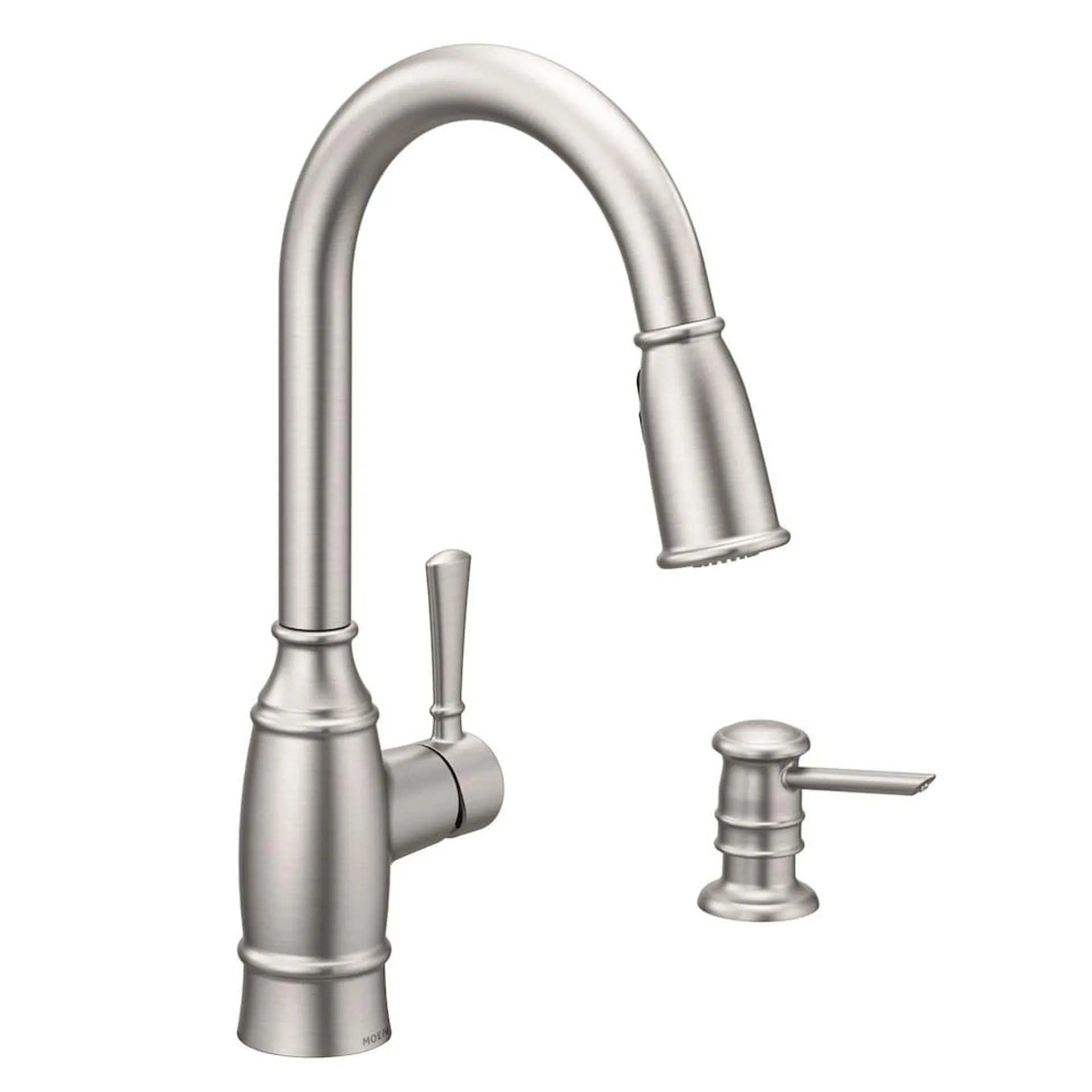 Noell Pull Down Kitchen Faucet/Tap with Soap Dispenser in Spot Resistant Stainless Steel