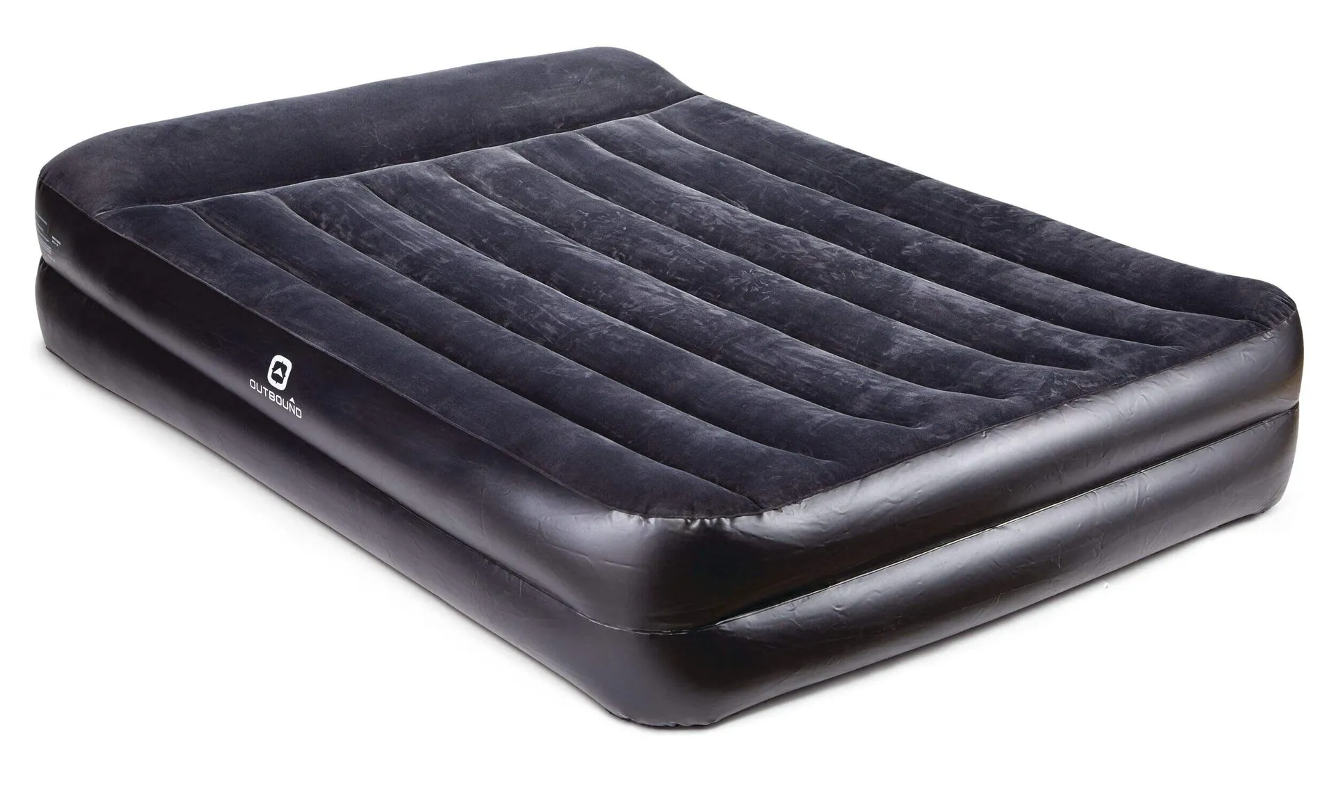 Outbound Queen Double-High Inflatable Air Mattress/Airbed w/ Built-In 120V Pump & Pillow