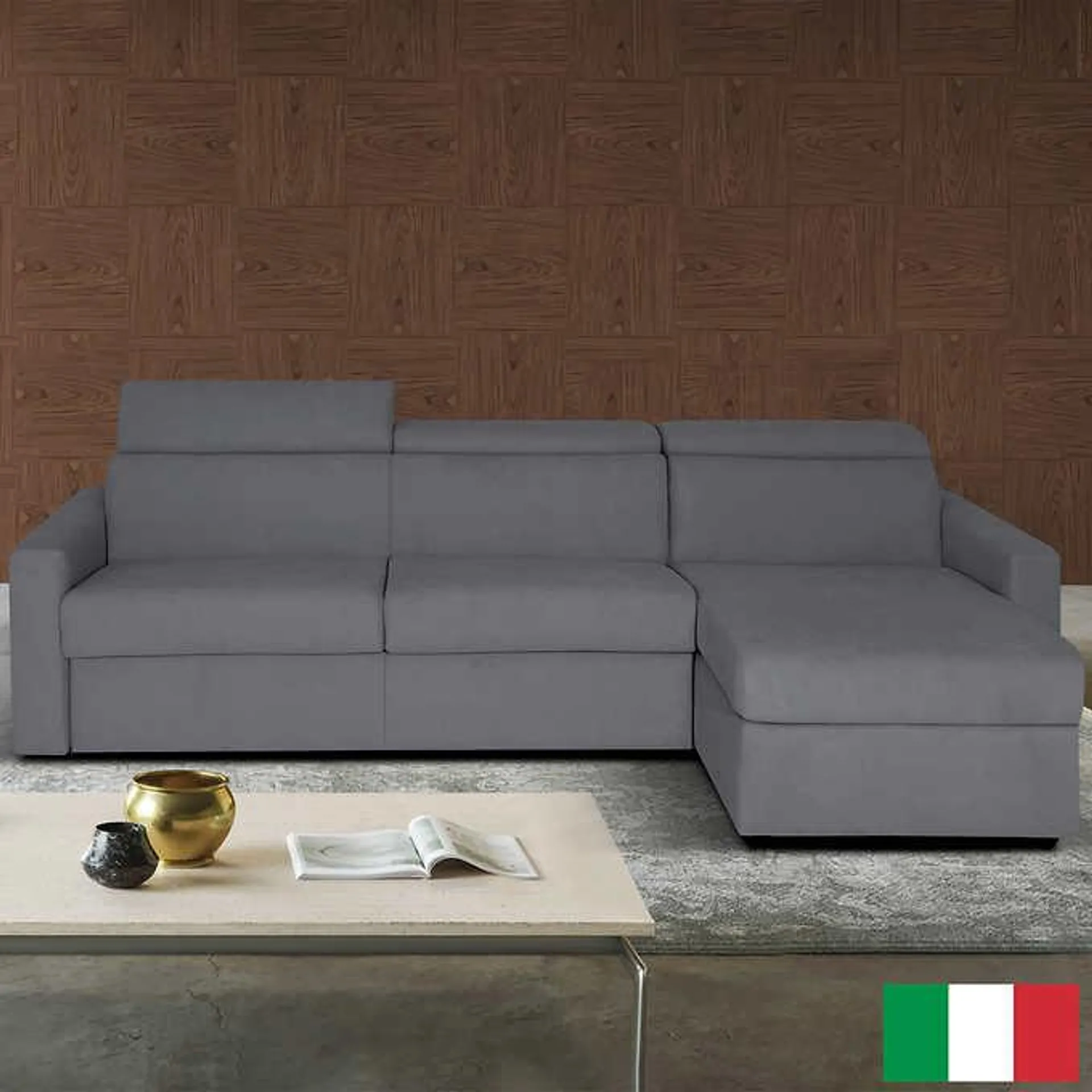 Bari Fabric Sofabed with Reversible Chaise