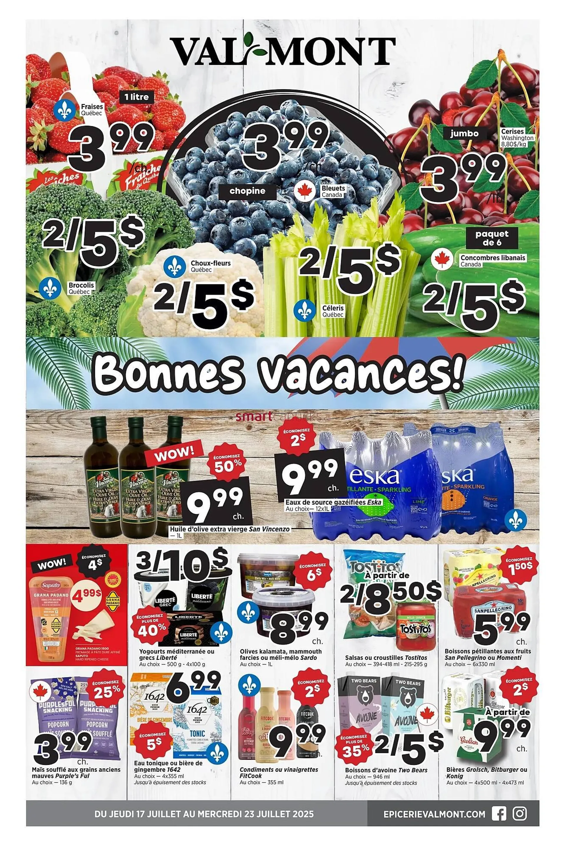 Val-Mont flyer from July 17 to July 23 2025 - flyer page 1