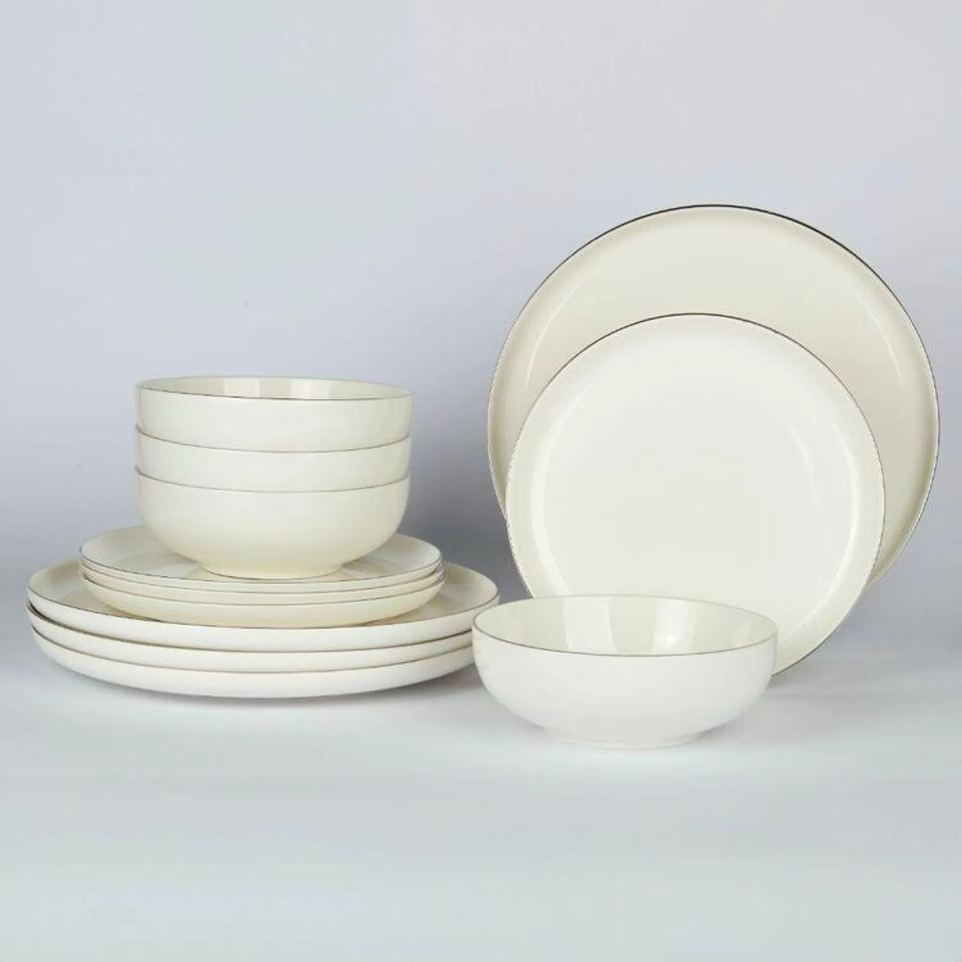 Culinary Co Oxford 12 Piece Dinner Set Gold