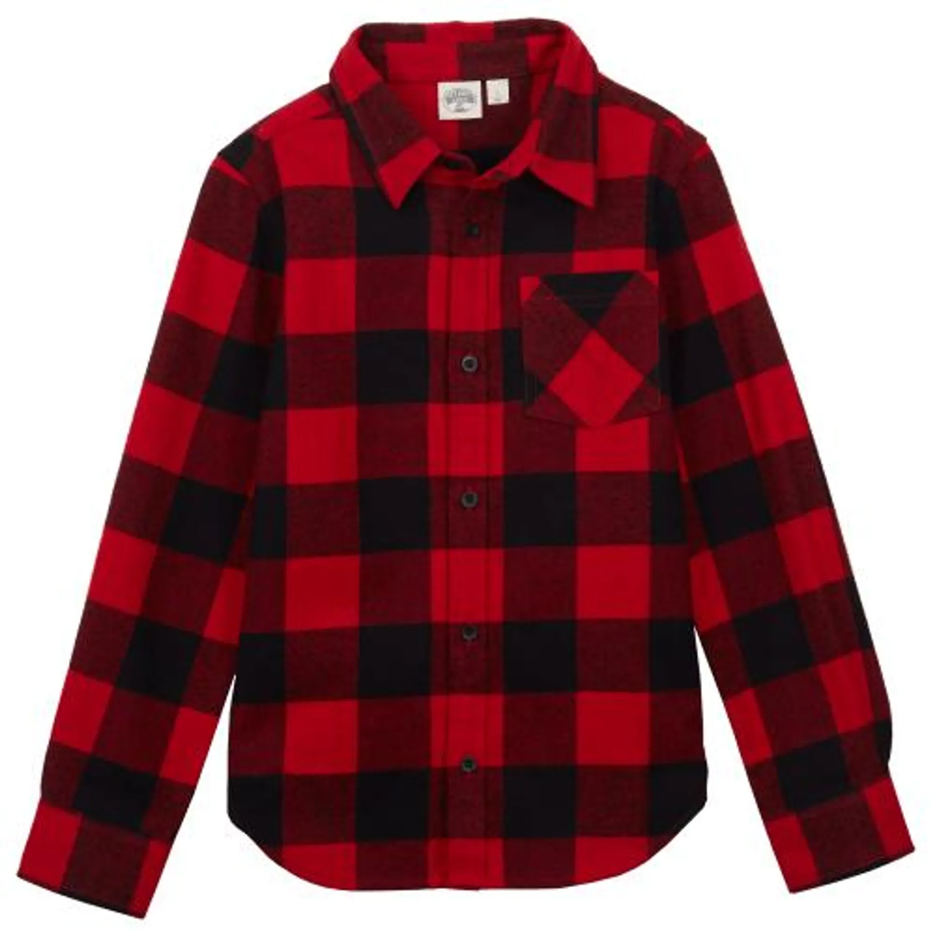 Outdoor Kids Long-Sleeve Button-Down Shirt for Kids - Red Black Buffalo - XS