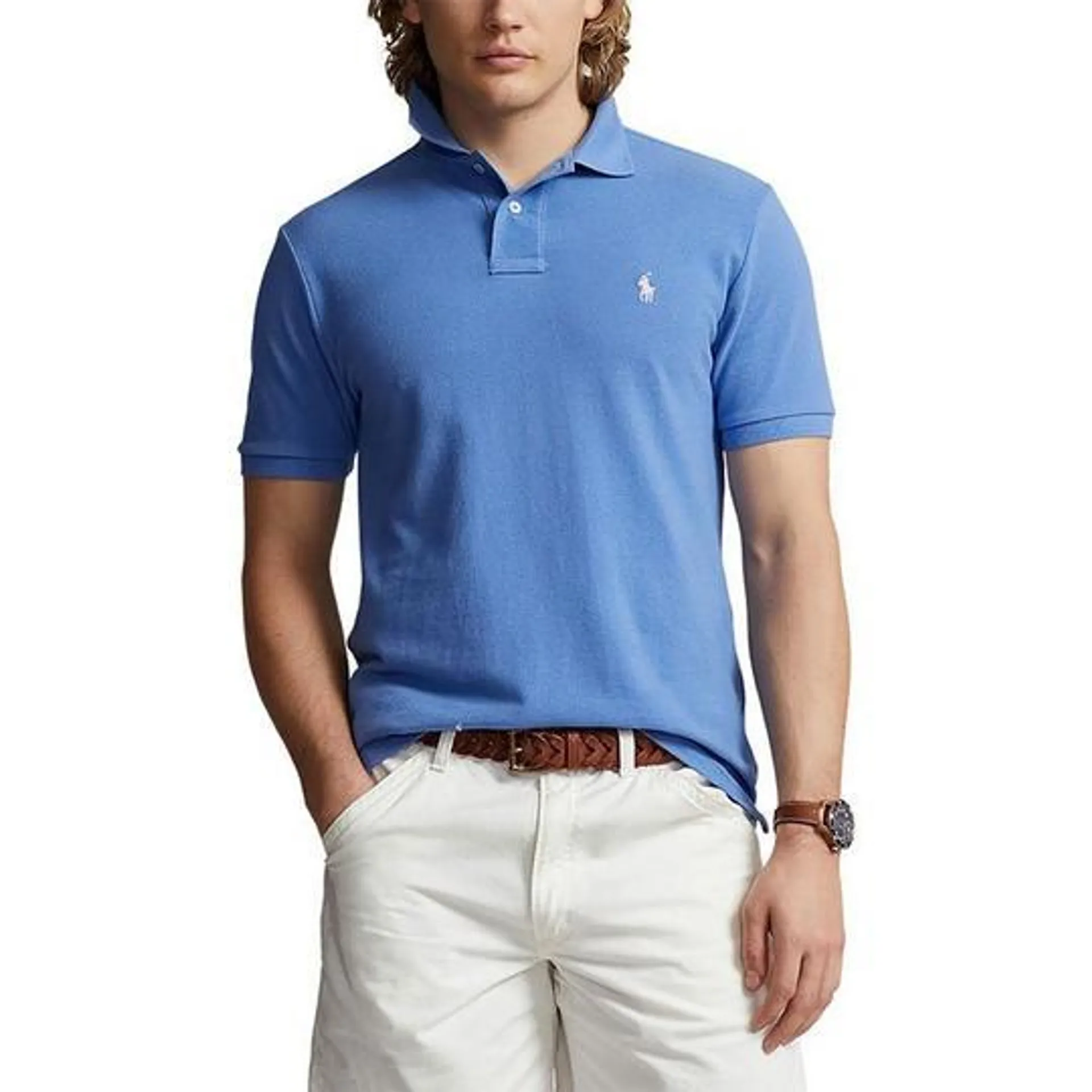 Men's Custom Slim Fit Mesh Polo