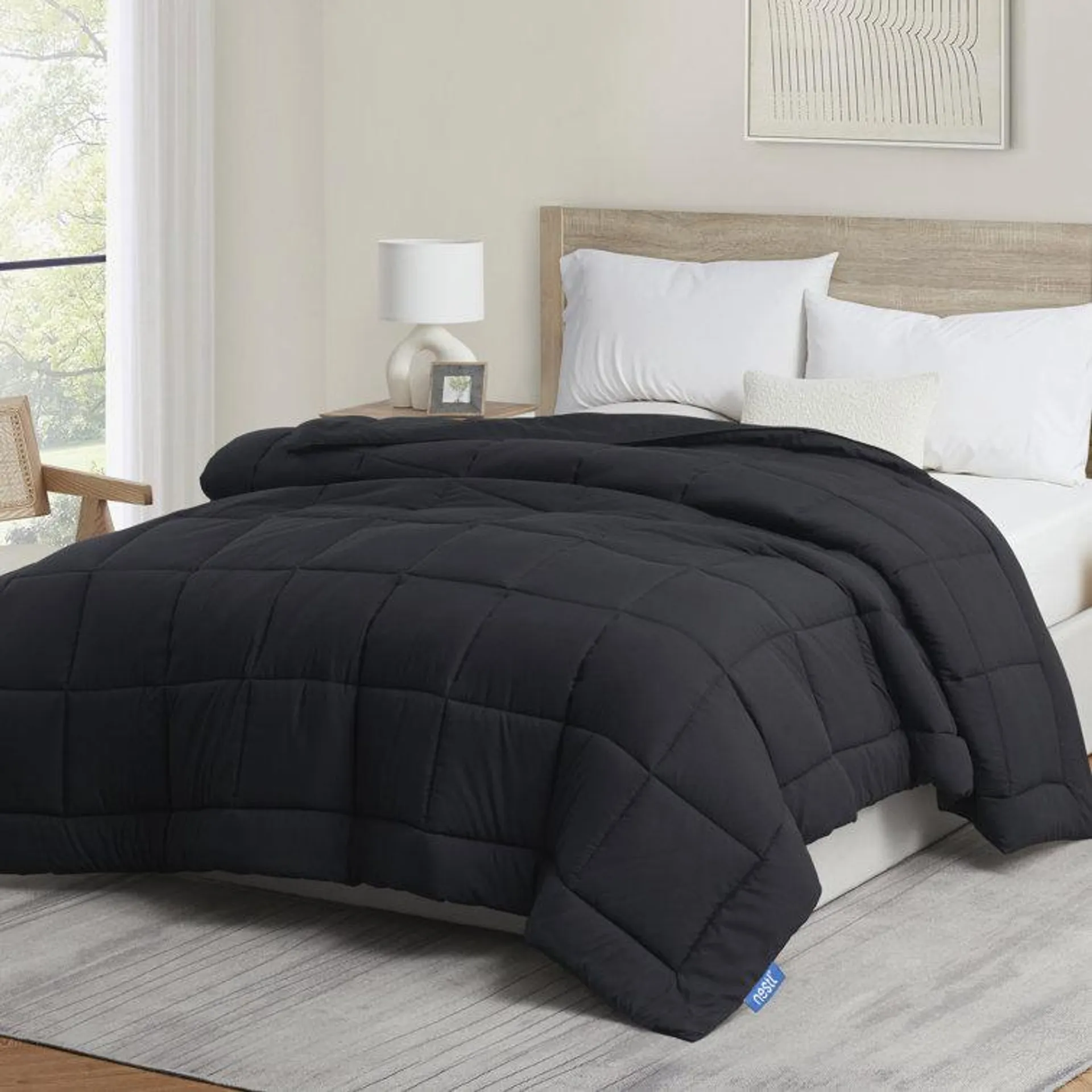 All Season Solid Lightweight Down Alternative Comforter