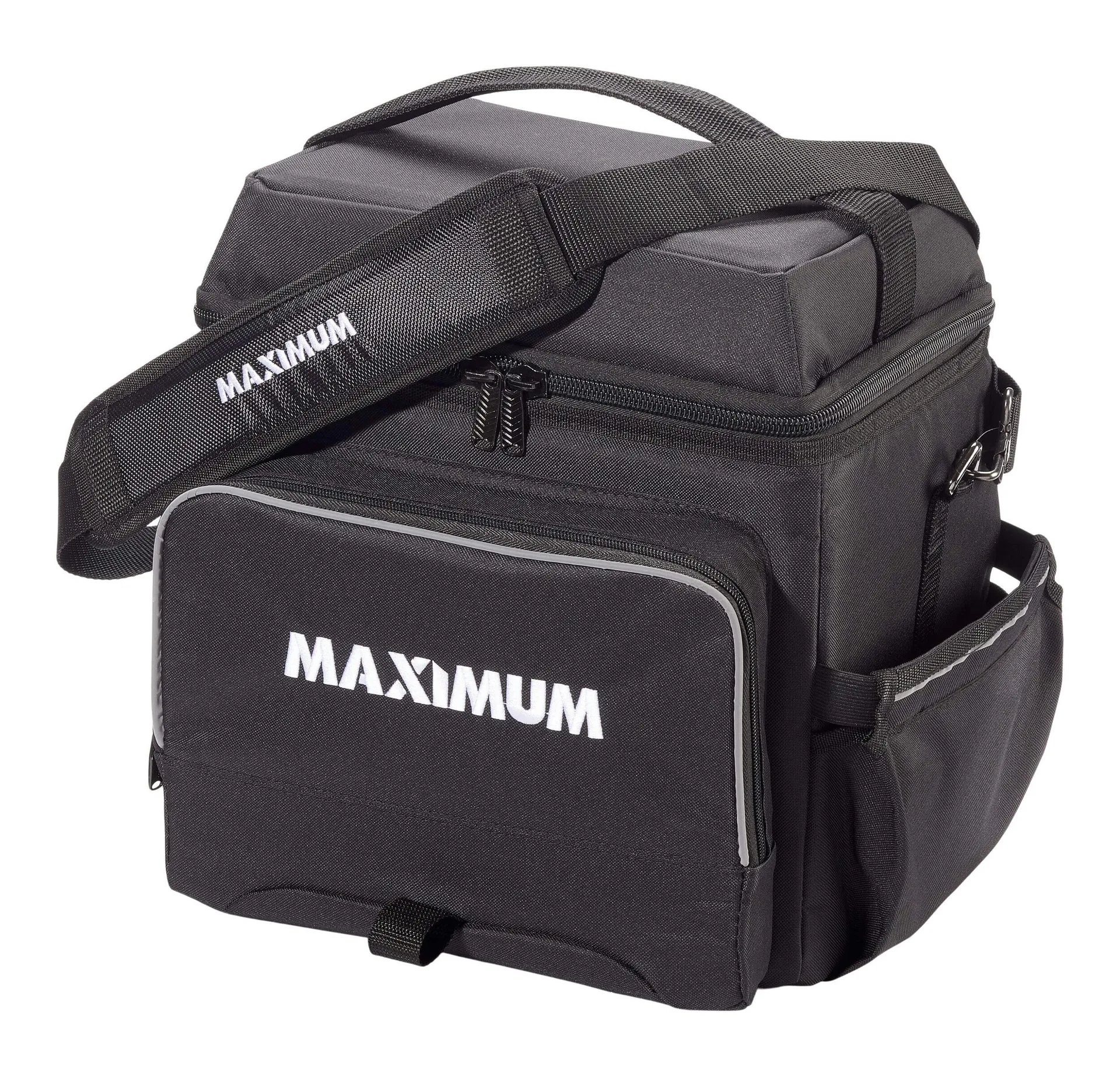 MAXIMUM Jobsite Lunch Cooler Bag with High Visibility Trim, Black, 18 L