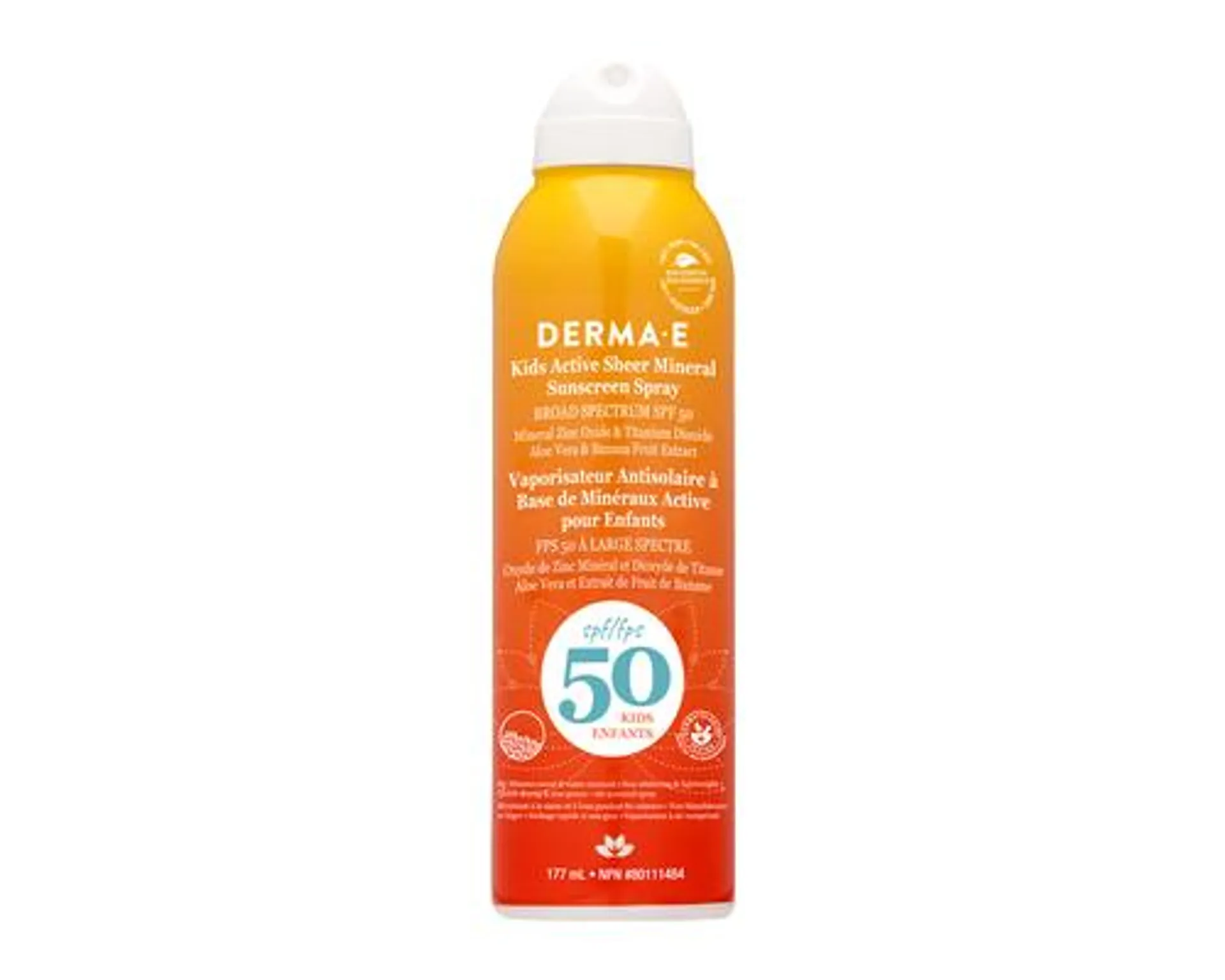 Derma E Kids Active Mineral Sunscreen Spray SPF 50 177mL