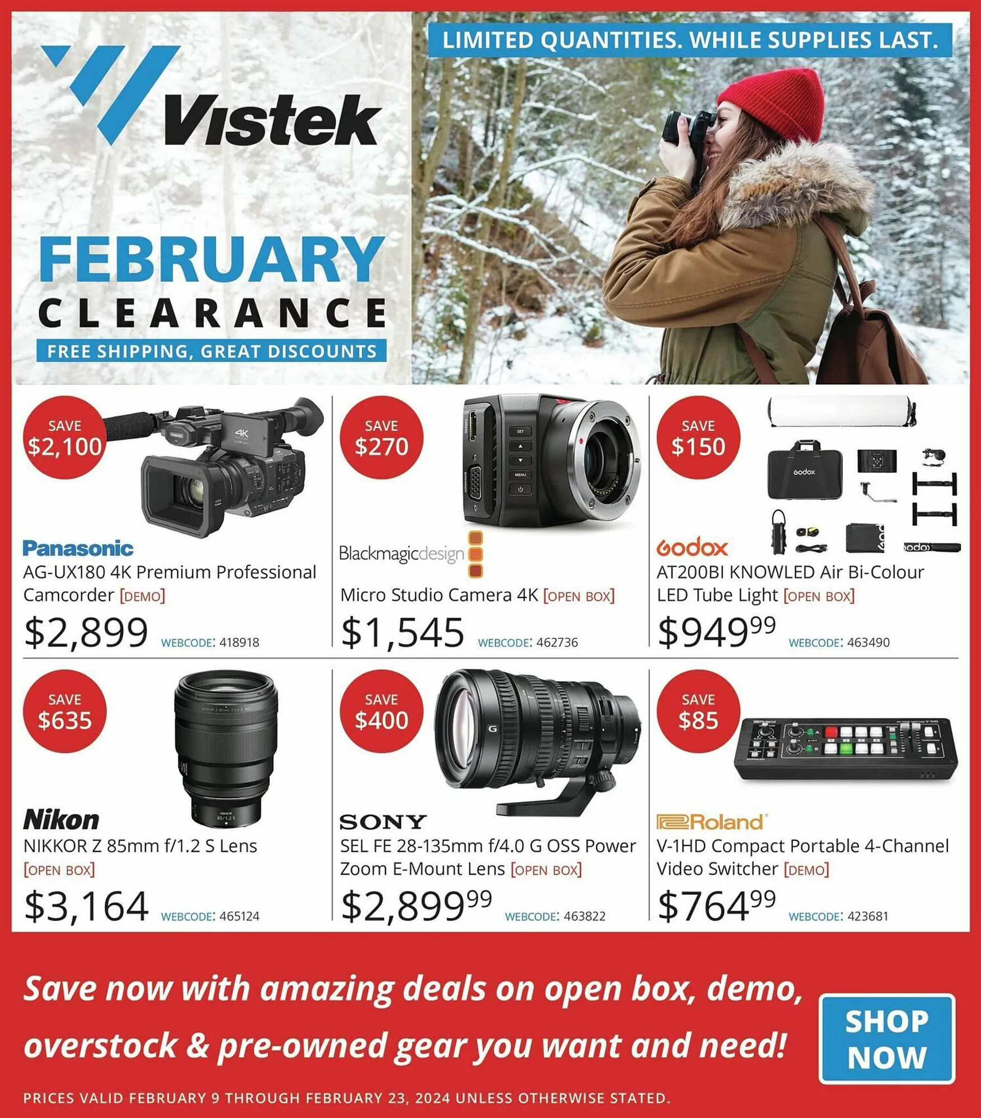 Vistek flyer from February 9 to February 16 2024 - flyer page 