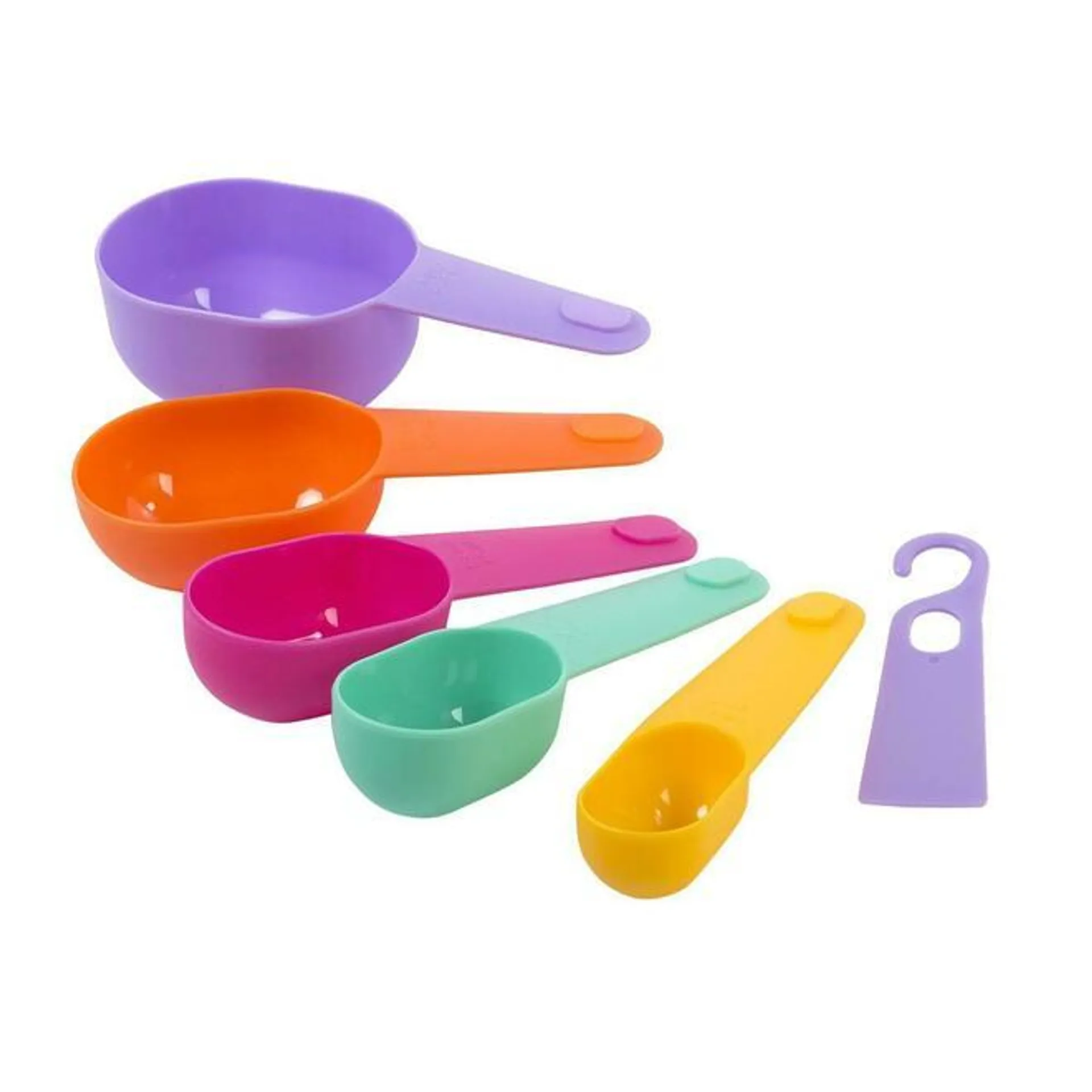 Luciano, 5-pc Measuring Cup Set, 5 colors, hang card,1 Randomized Color Per Pack