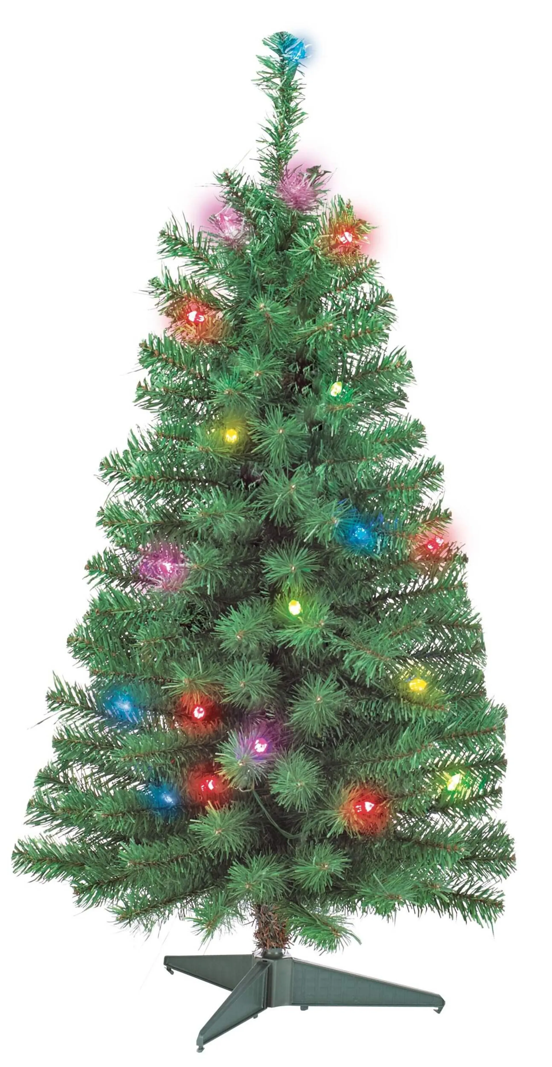 NOMA Pre-Lit LED Christmas Indoor Decoration Artificial Tabletop Christmas Tree, Green, 3-ft