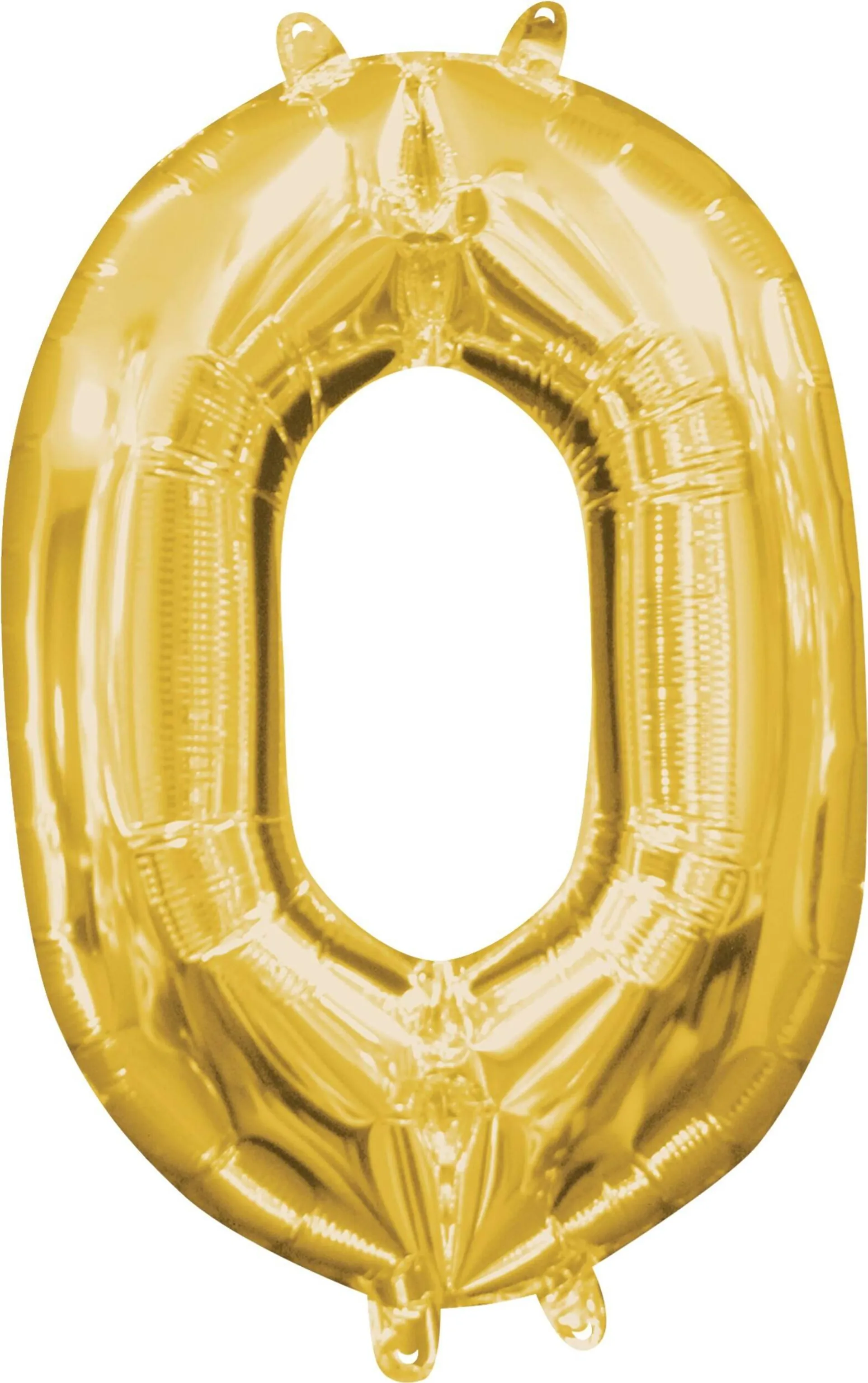 0-9 Numbers Satin Foil Balloon, Gold, 13-in, Air-Filled for Birthday/Graduation/New Year's Eve/Anniversary