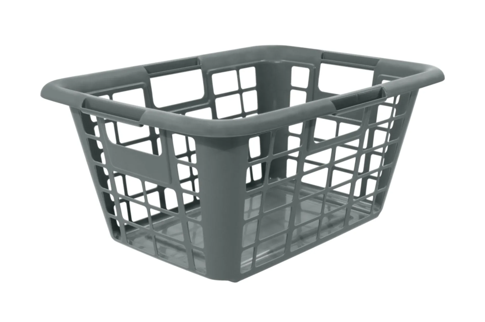 type A Laundry Basket, 23.25 x 17 x 11-in, Grey