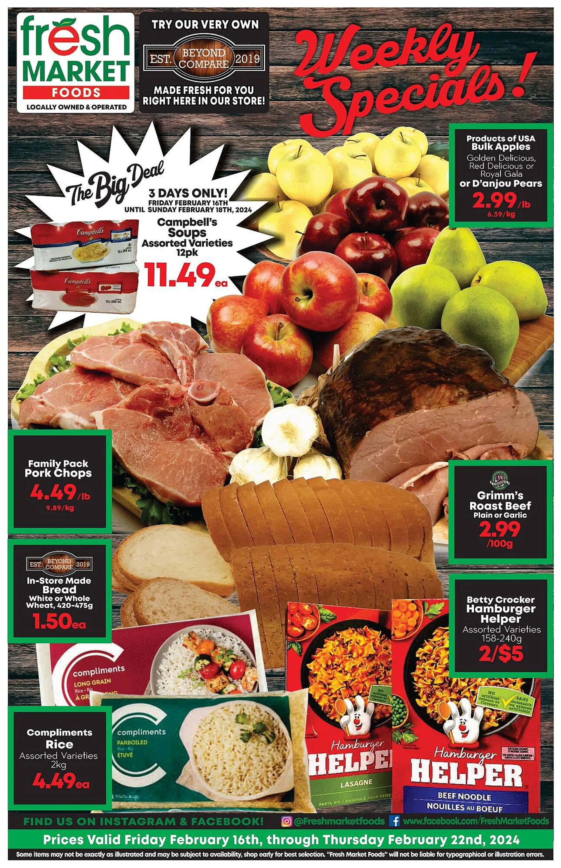 Fresh Market Foods flyer from February 16 to February 22 2024 - flyer page 