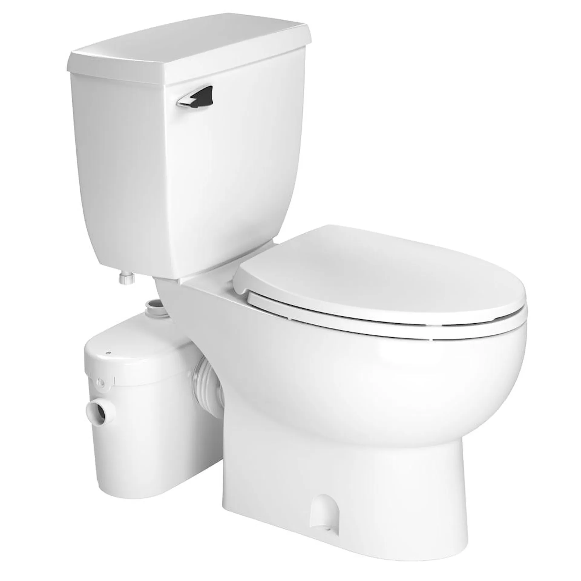 Saniaccess2 Macerator Pump 2-Piece 4.8 LPF Single Flush Elongated Standard Toilet in White Combo