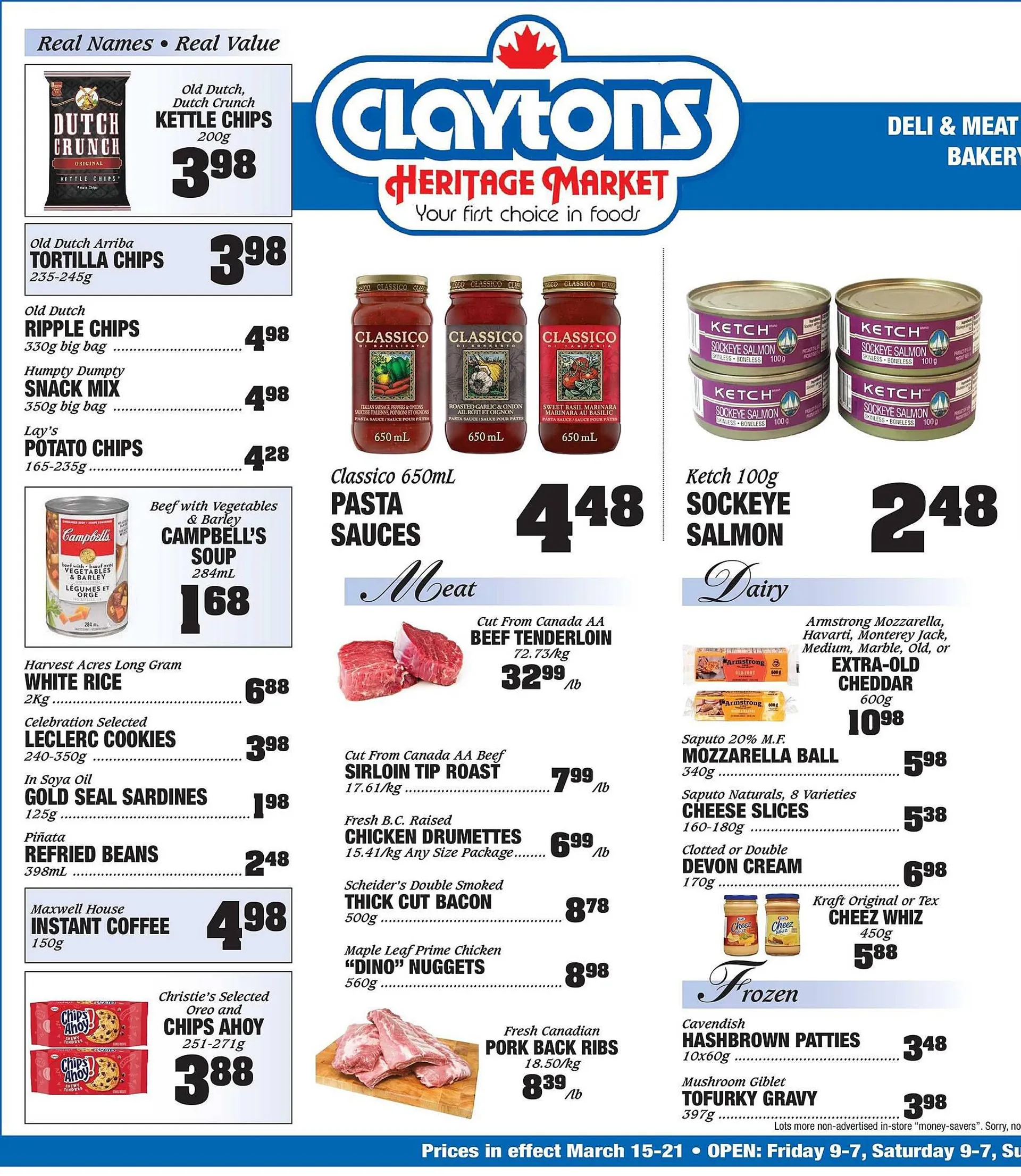 Claytons Heritage Market flyer from March 15 to March 21 2024 - flyer page 1