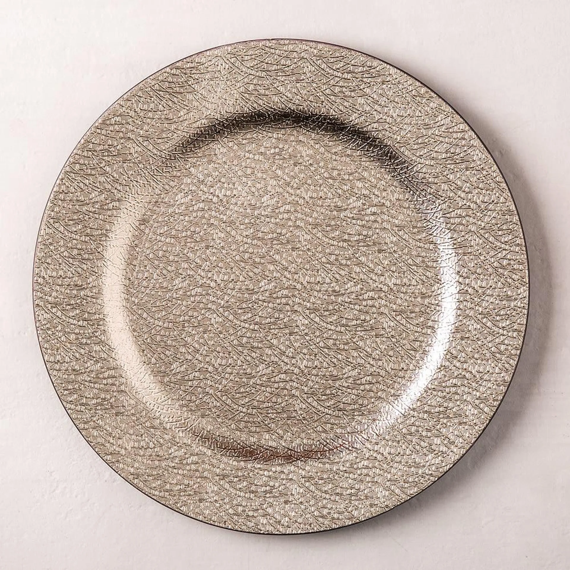 KSP Everyday 'Trellis' Charger Plate Textured (Champagne)