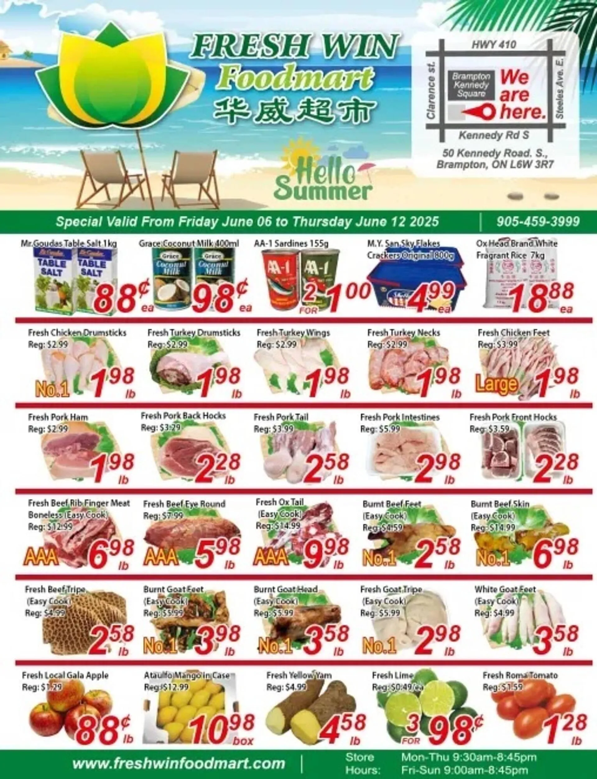 Fresh Win Foodmart flyer from June 6 to June 12 2025 - flyer page 1