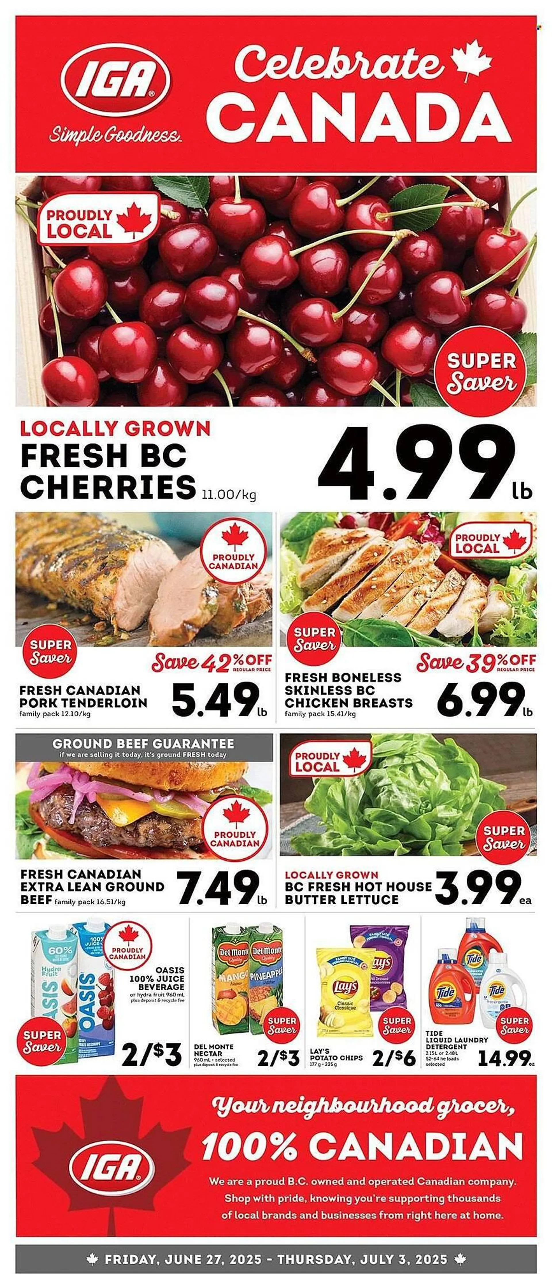 IGA flyer from June 27 to July 3 2025 - flyer page 1