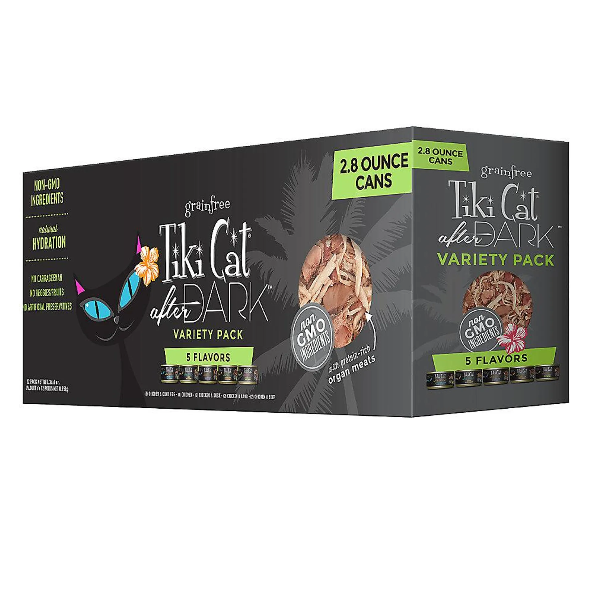 Tiki Cat® After Dark Wet Cat Food - Non-GMO, Grain Free - Variety Pack, 12 CT, 33.6 OZ