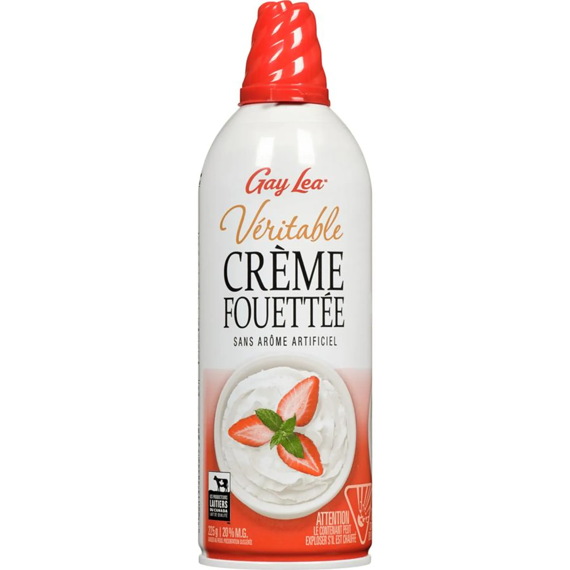 Véritable crème fouettée régulière