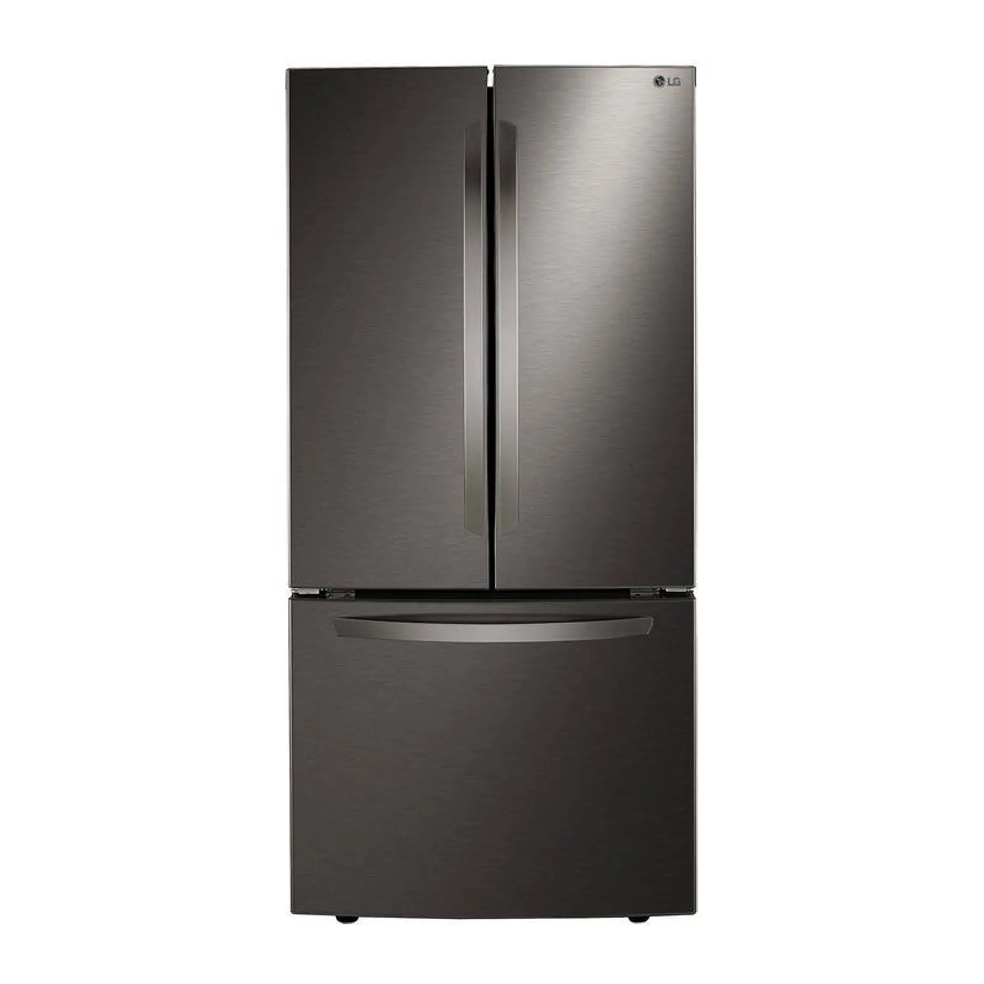 LG Réfrigérateur 25 pi3 33 po Acier inoxydable noir Congélateur en bas, Portes françaises - LRFCS2503D