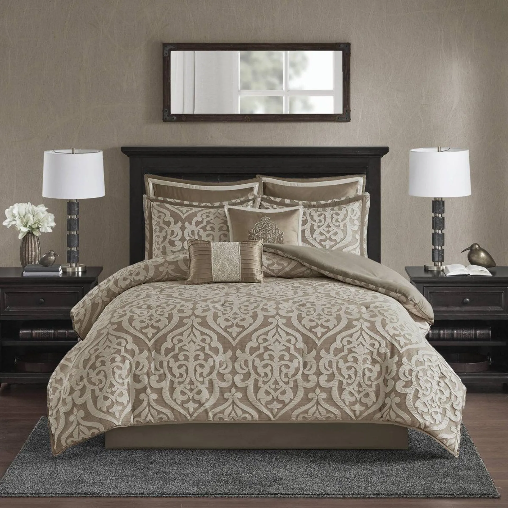 Odette Jacquard 8 Piece Comforter Set