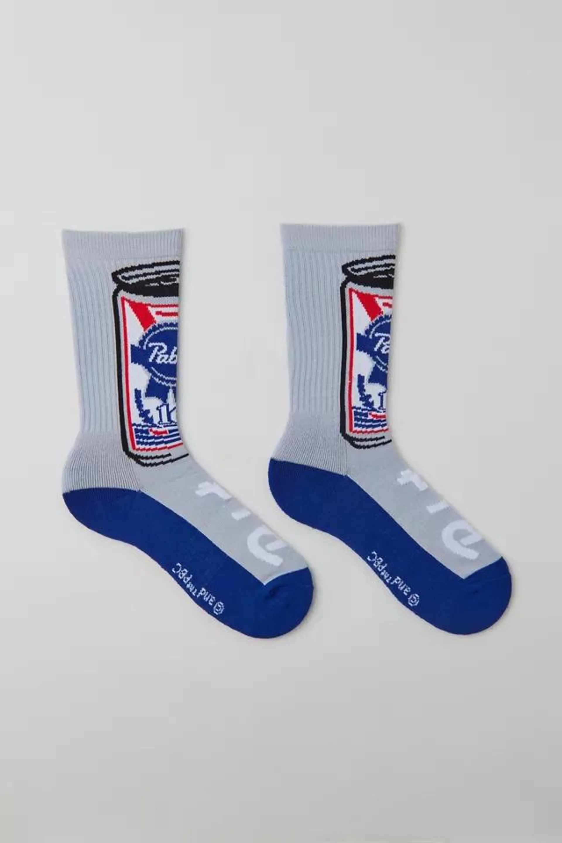 Pabst Blue Ribbon Cans Crew Sock