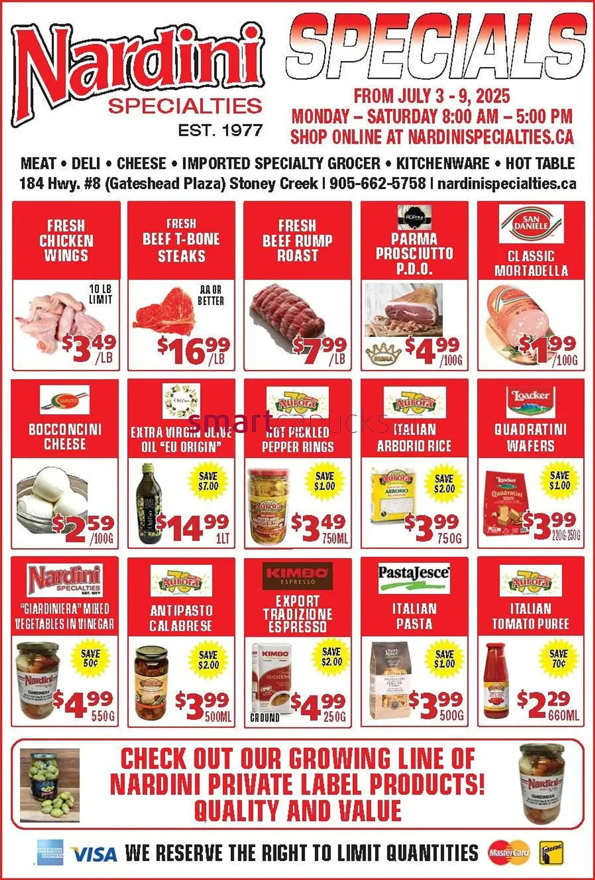 Nardini Specialties flyer - 1