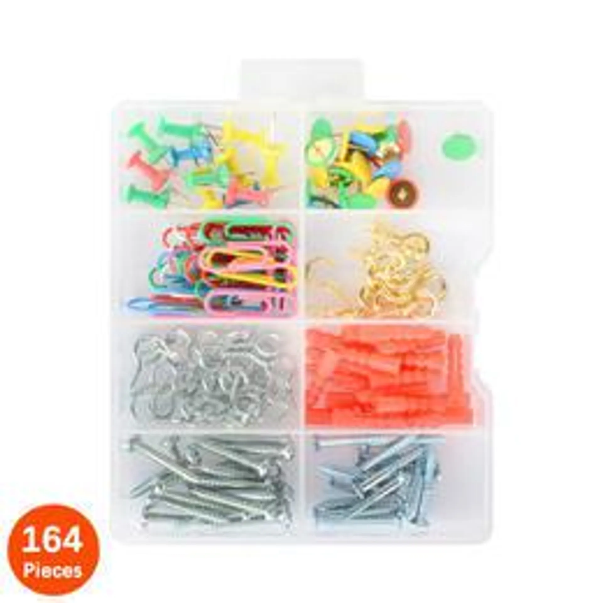 Household Repair and Hanging Assortment Set Kit 164 Pcs/Pack - LIVINGbasics®