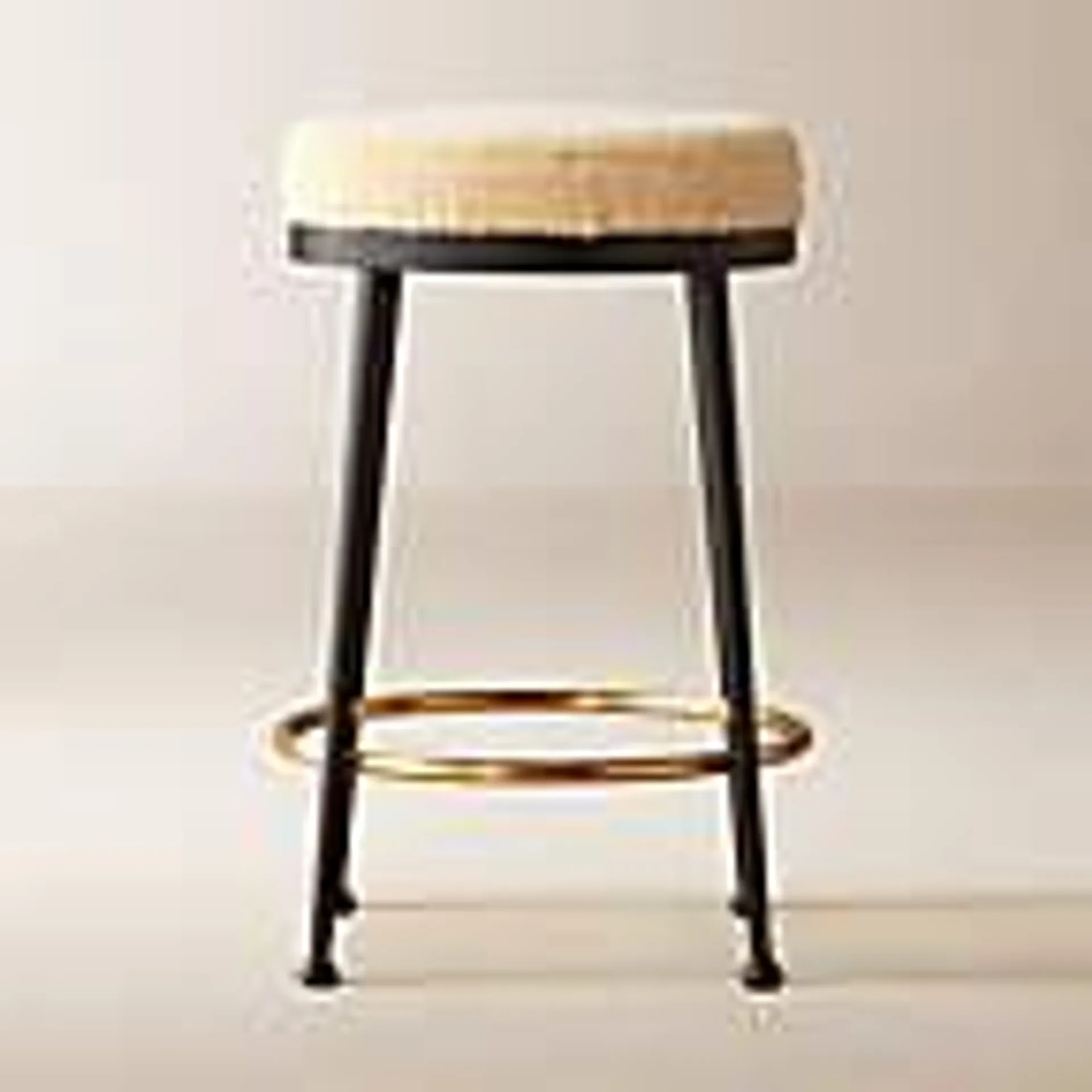 Atlas Shearling White Counter Stool