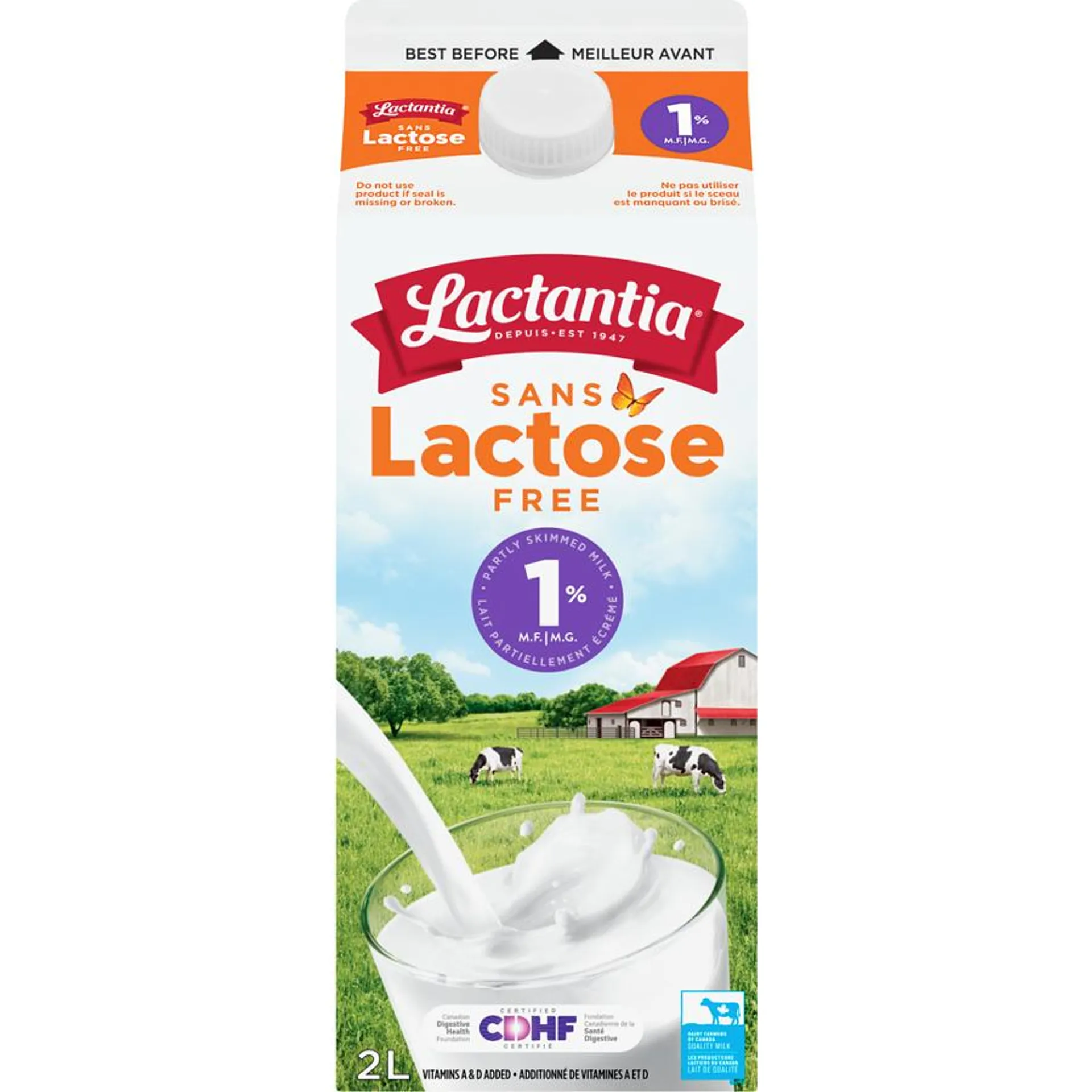 lait Partiellement Écrémé Sans Lactose 1% M.G