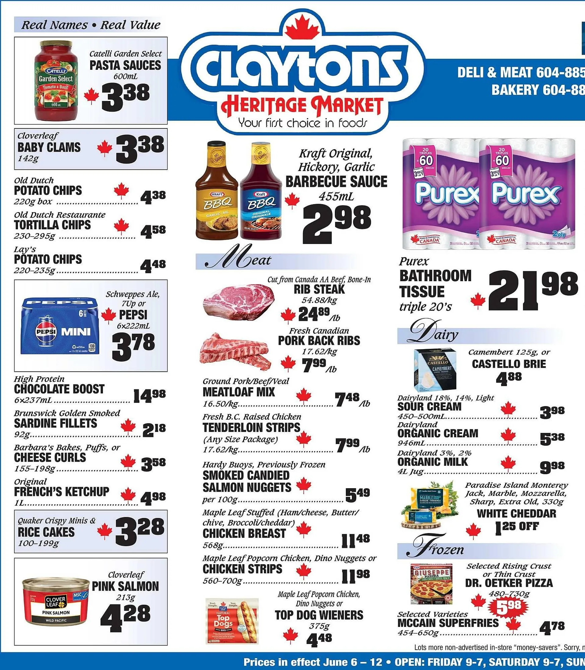 Claytons Heritage Market flyer from June 6 to June 12 2025 - flyer page 1
