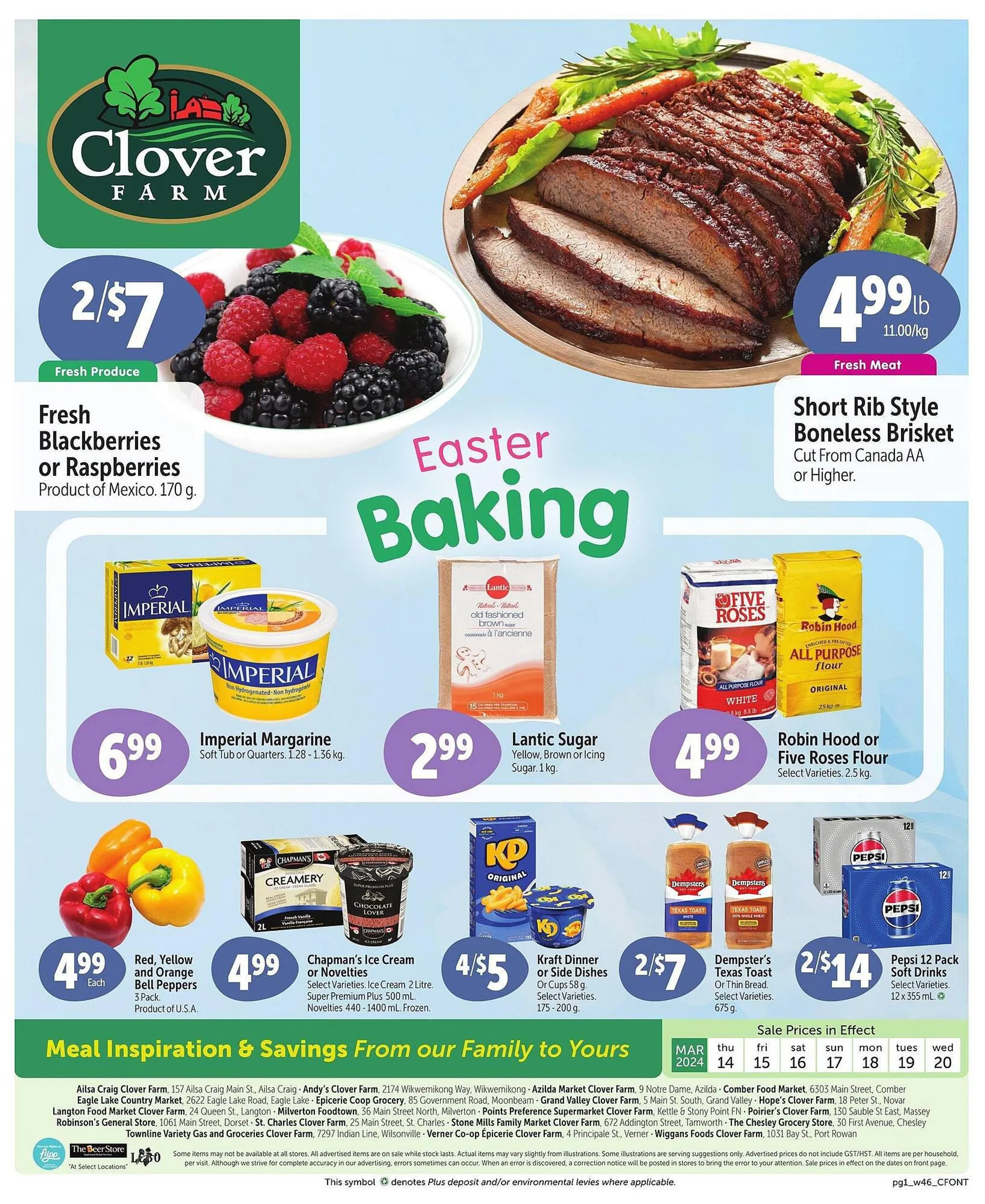 Clover Farm flyer from March 14 to April 17 2024 - flyer page 
