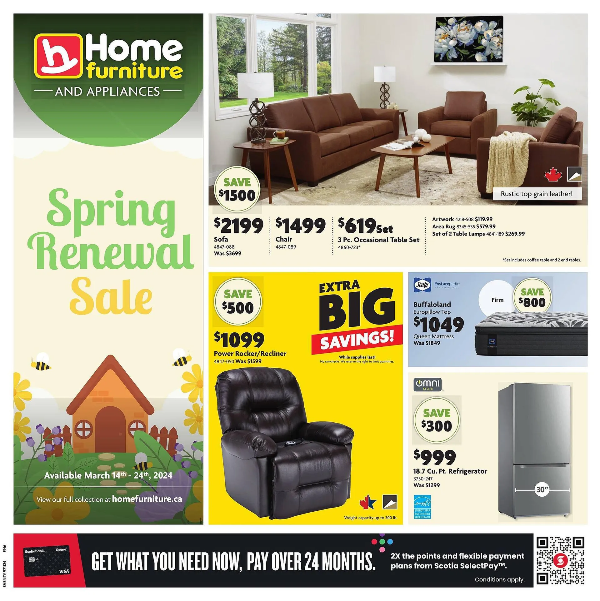 Home Furniture flyer from March 11 to March 15 2024 - flyer page 1