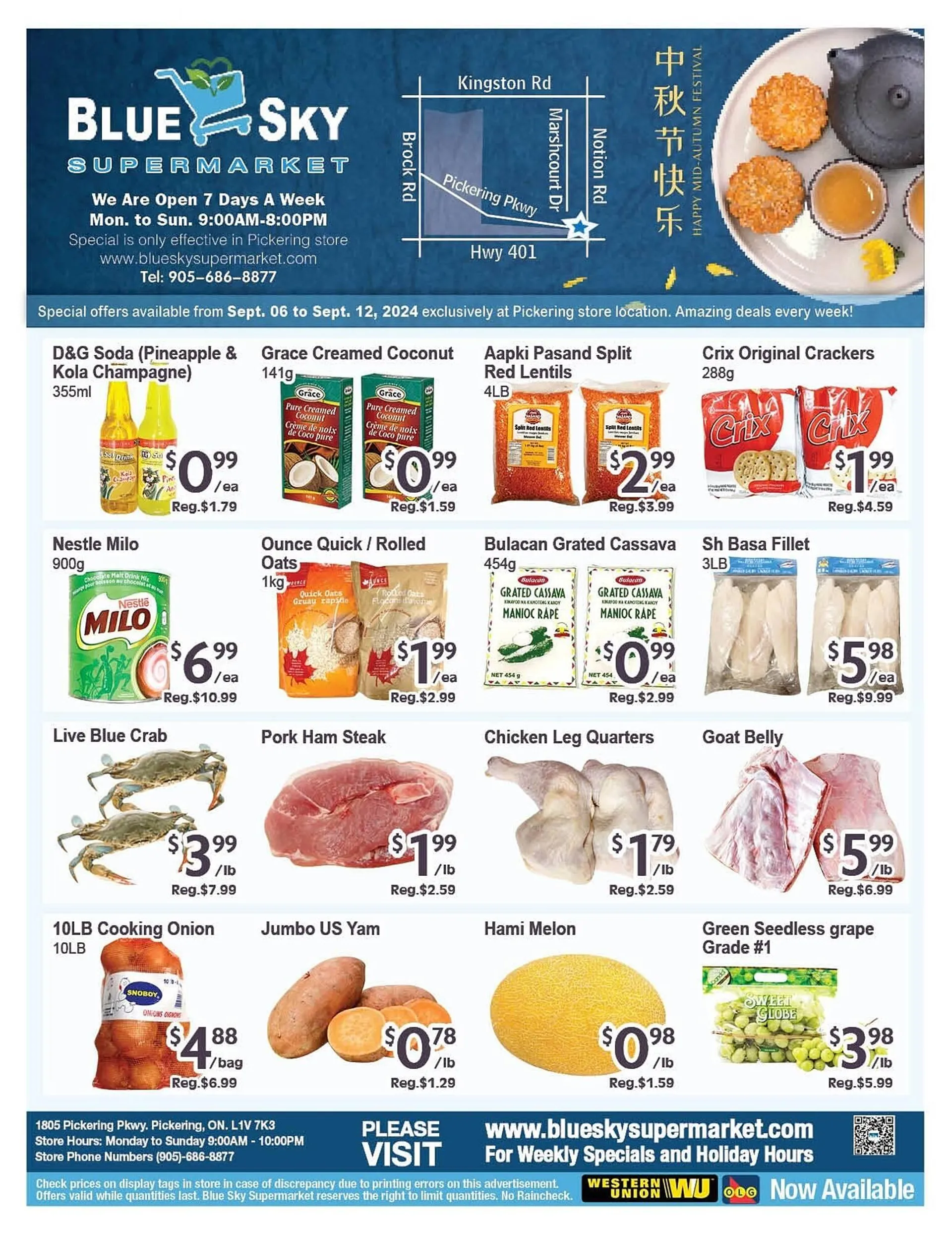 Blue Sky Supermarket flyer from September 6 to September 12 2024 - flyer page 1