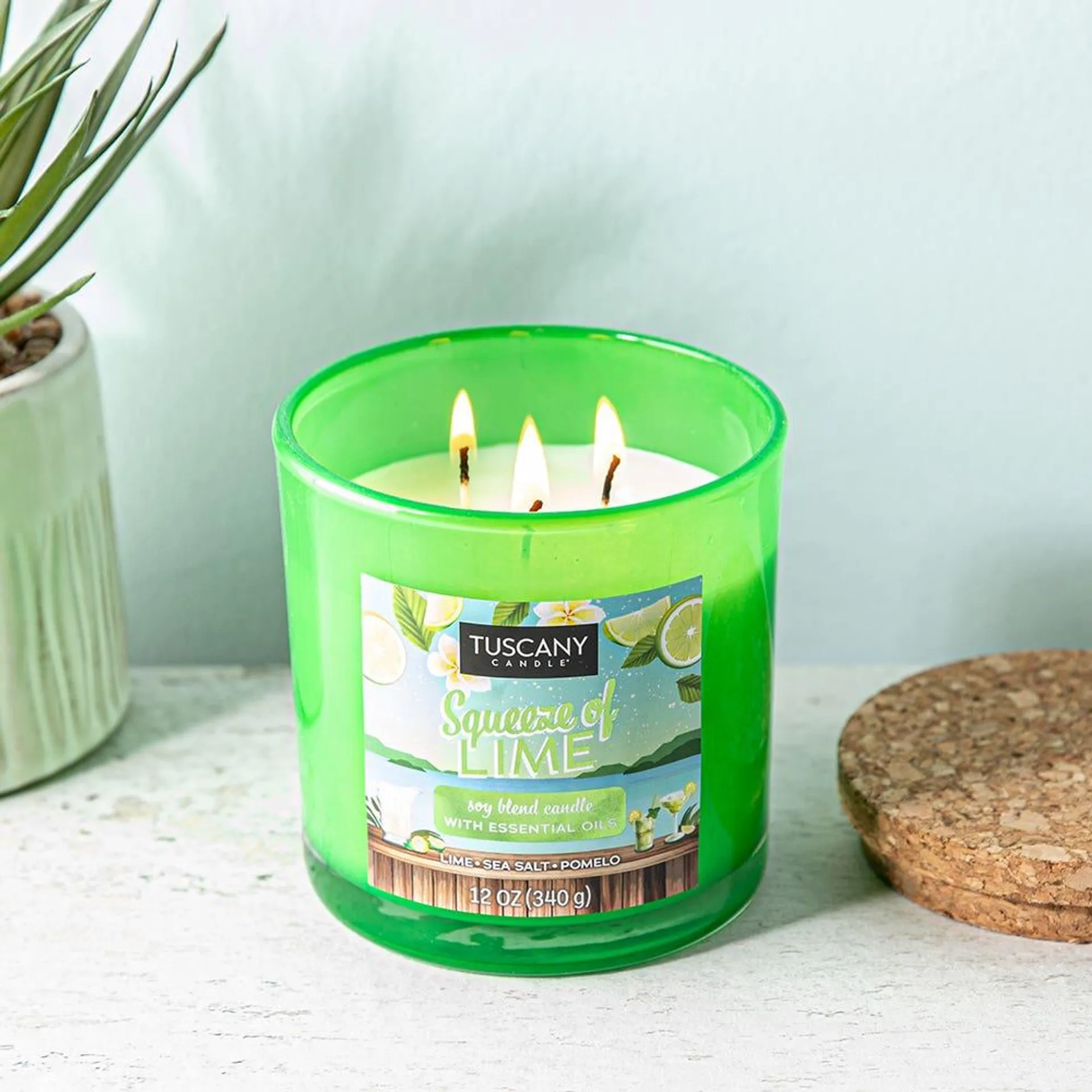 Empire Beach Bar 'Squeeze of Lime' Glass Jar Candle 12oz.