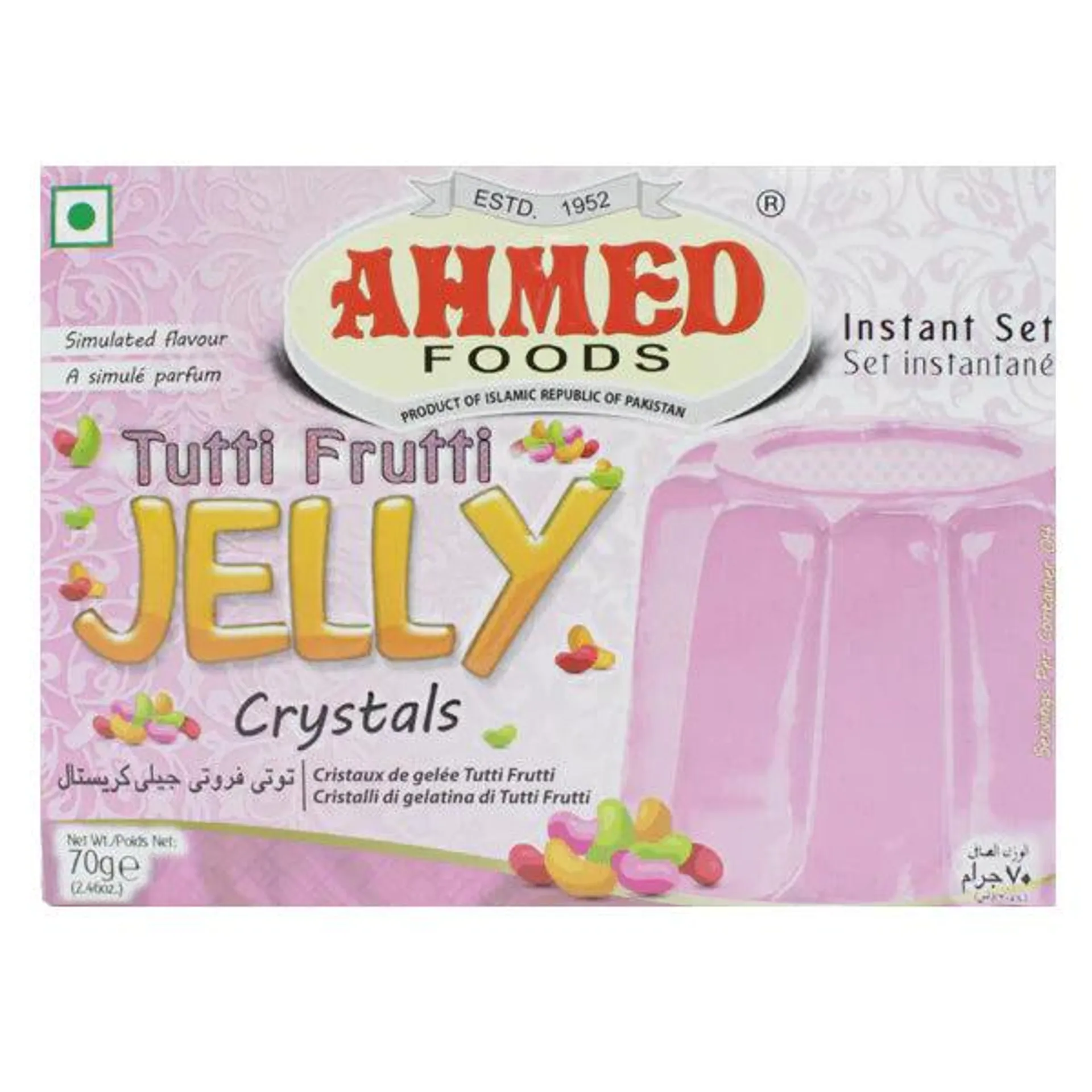 Ahmed Crystal Jelly Tutti Fruitti 70g