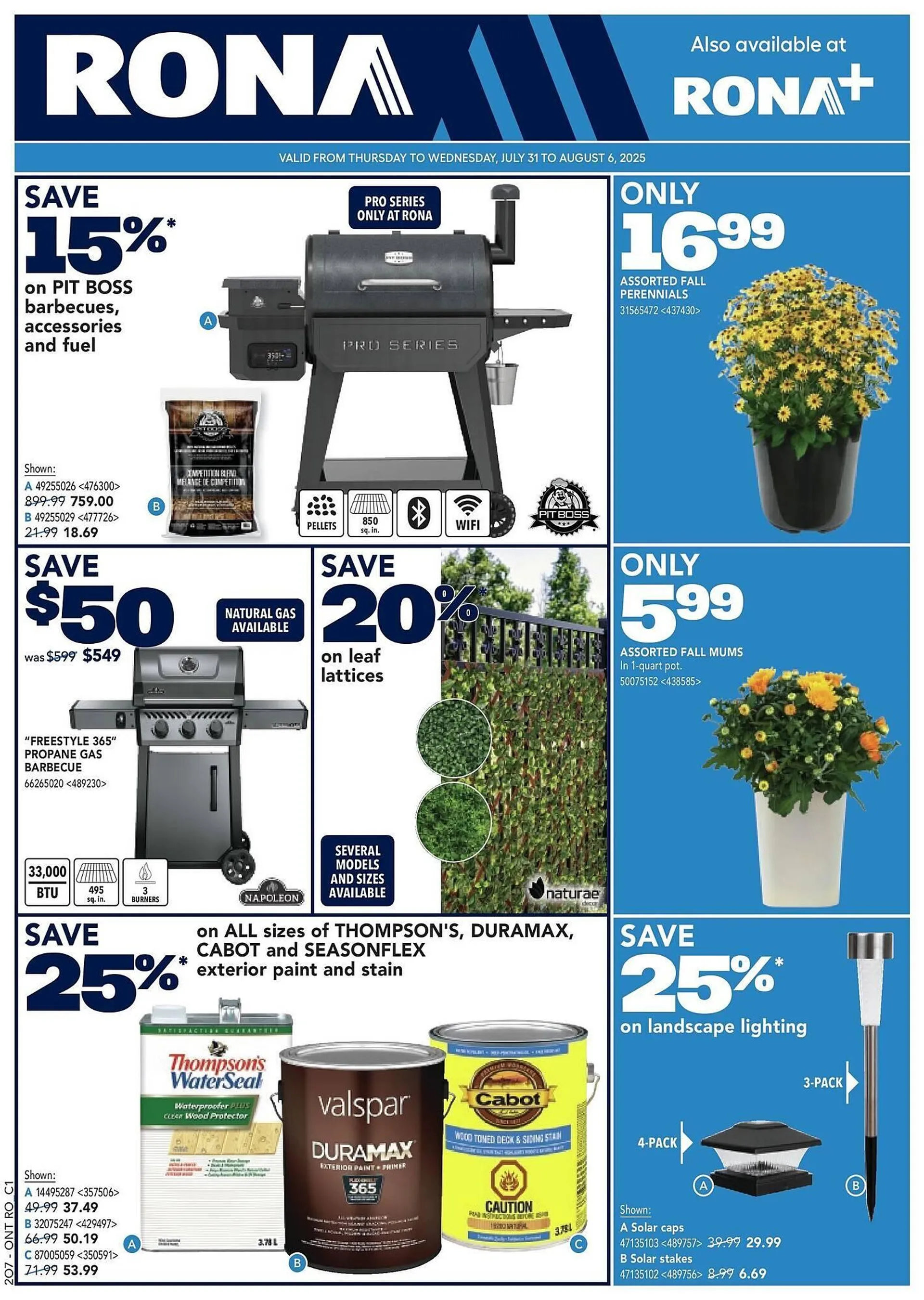 RONA flyer from August 1 to August 8 2025 - flyer page 1