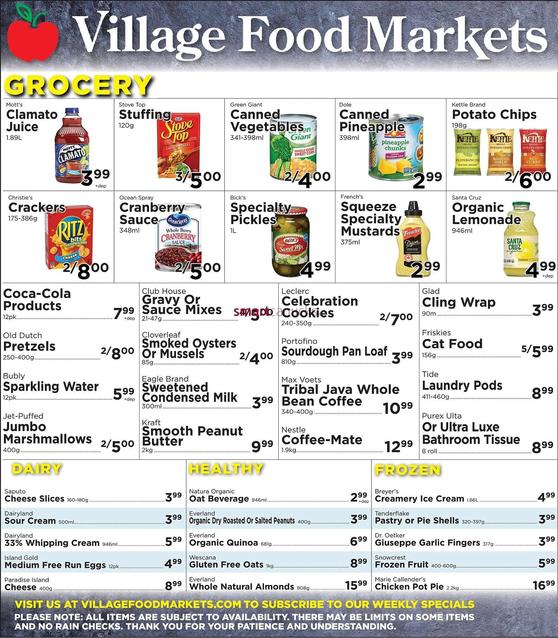 Village Food Markets flyer from March 27 to April 2 2024 - flyer page 1