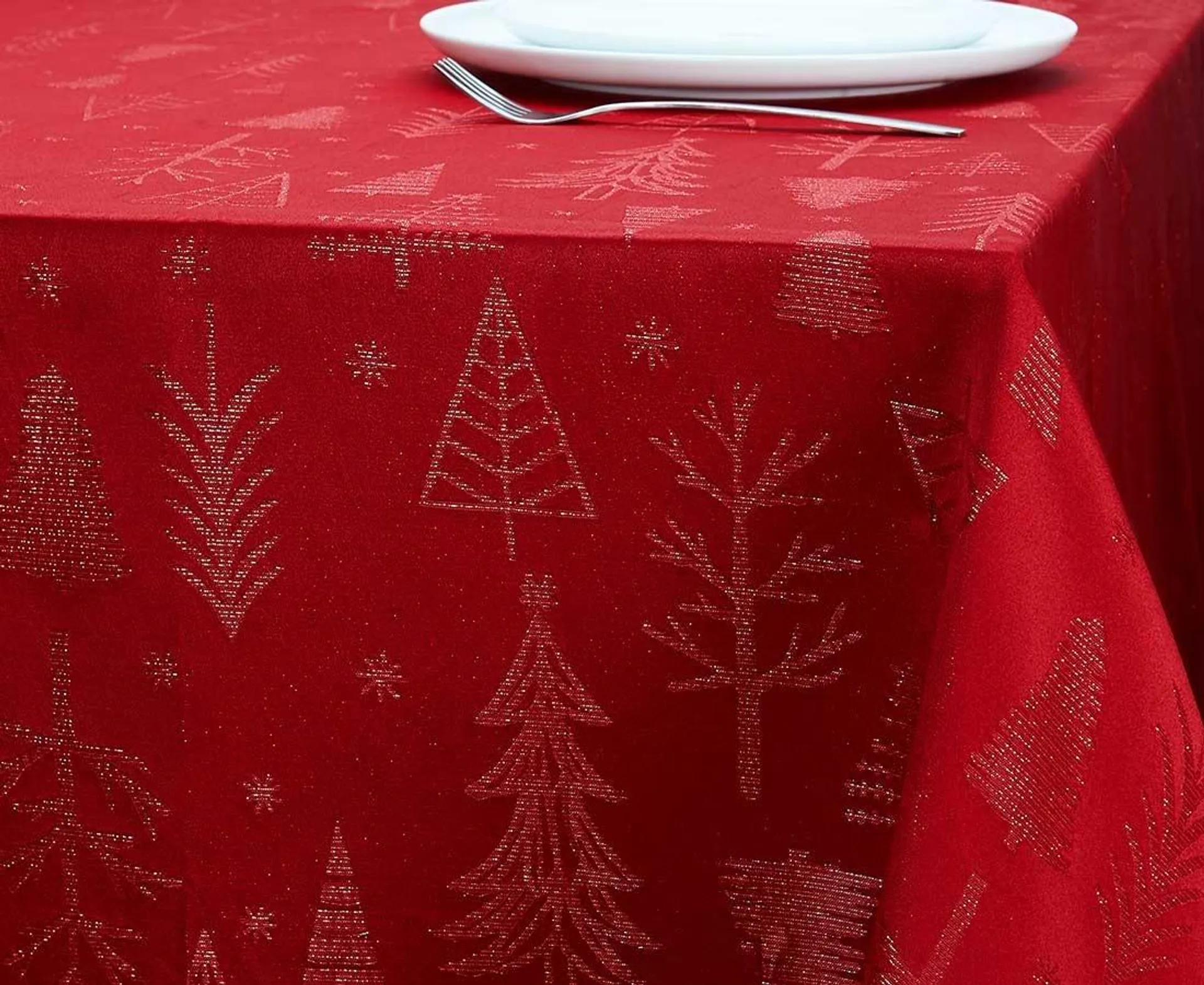 Festive Tablecloth, Red, 58 x 84 in