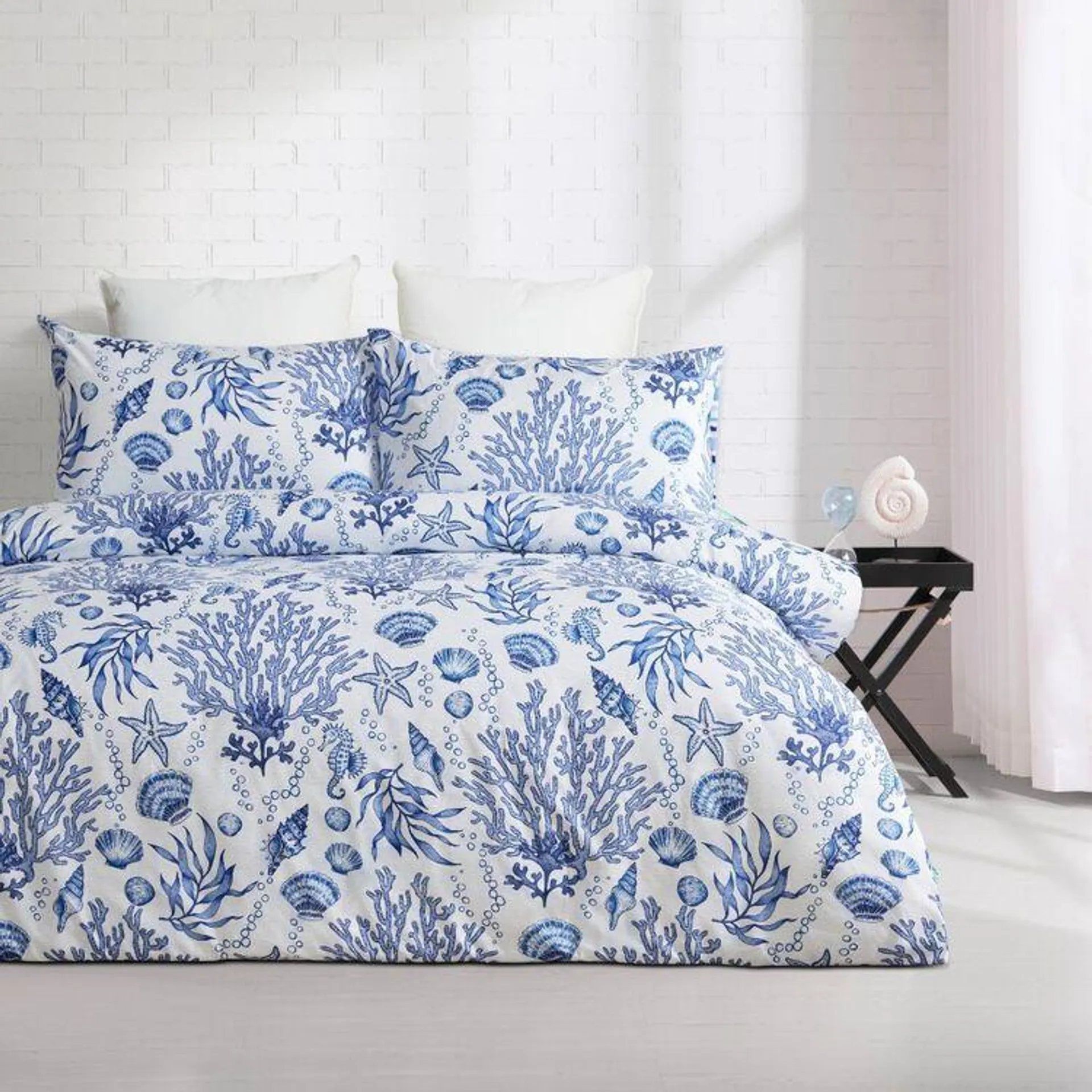 Ombre Home Coraline Quilt Cover Set Blue