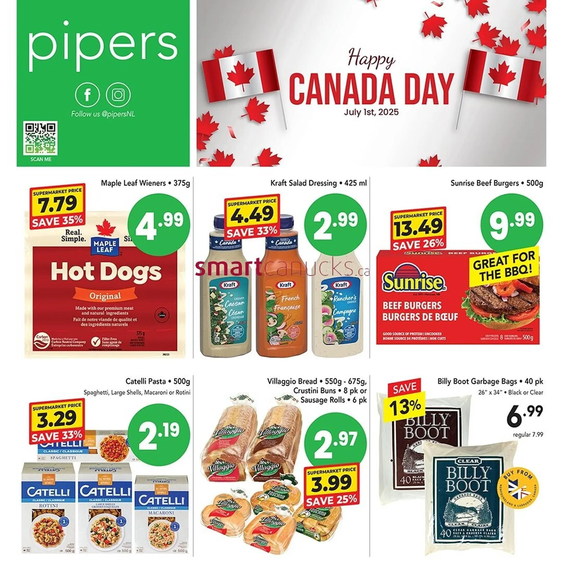 Pipers flyer from June 26 to July 2 2025 - flyer page 1