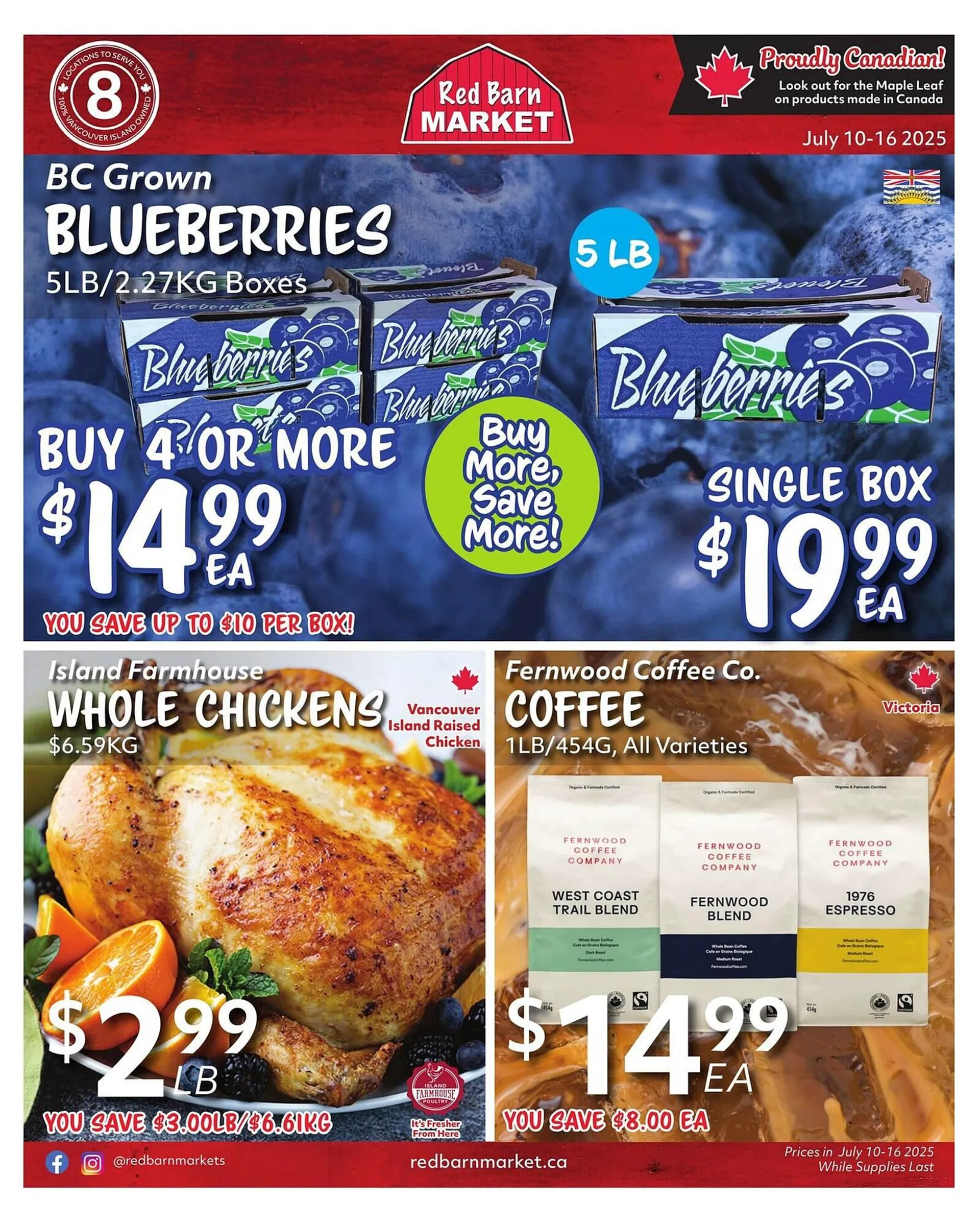 Red Barn Market flyer from July 10 to July 16 2025 - flyer page 1