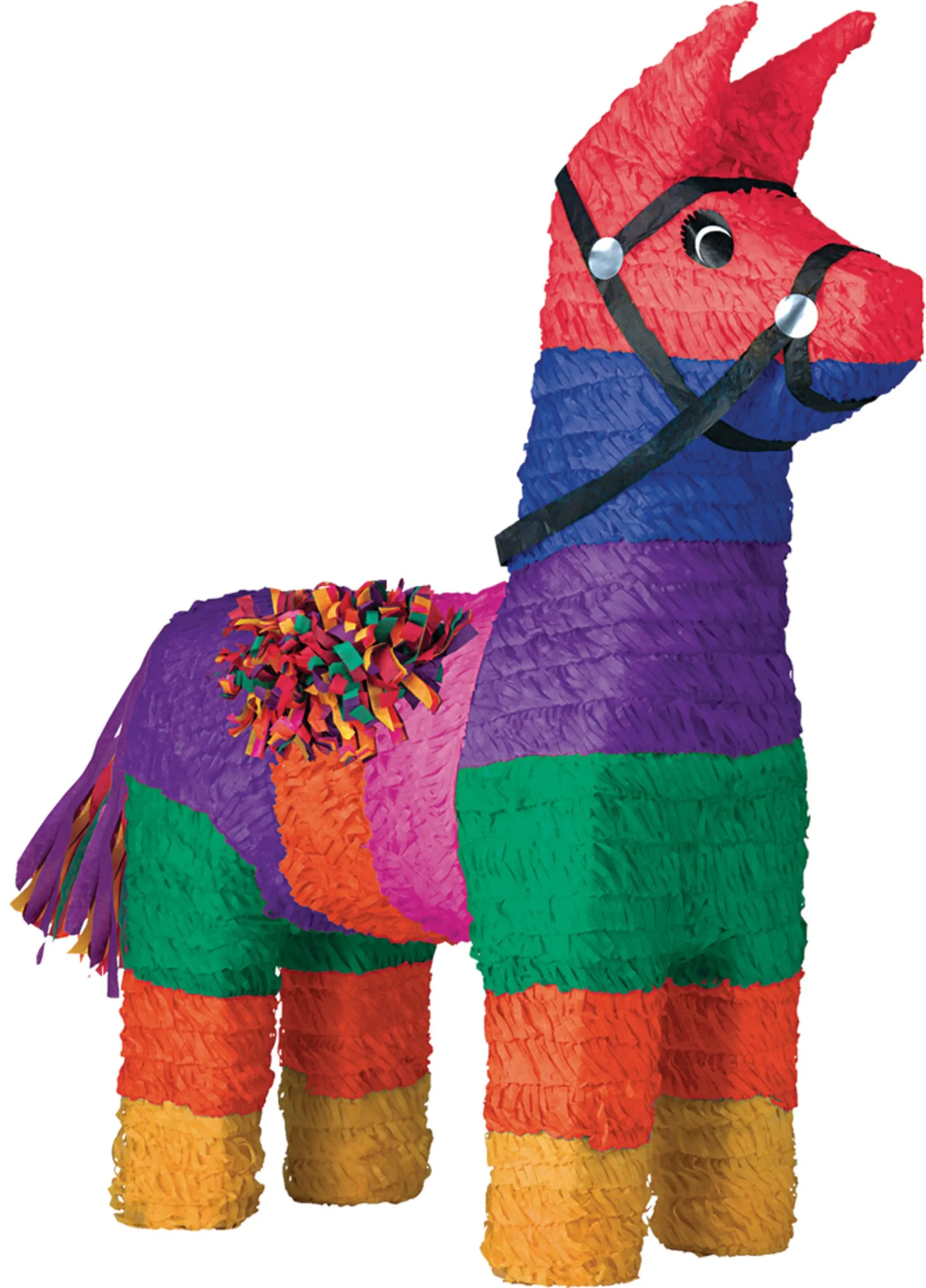 Donkey Pinata Hanging Decoration, Multi-Coloured, 27-in, Holds 2lb of Pinata Filler, for Birthday/Fiesta Parties