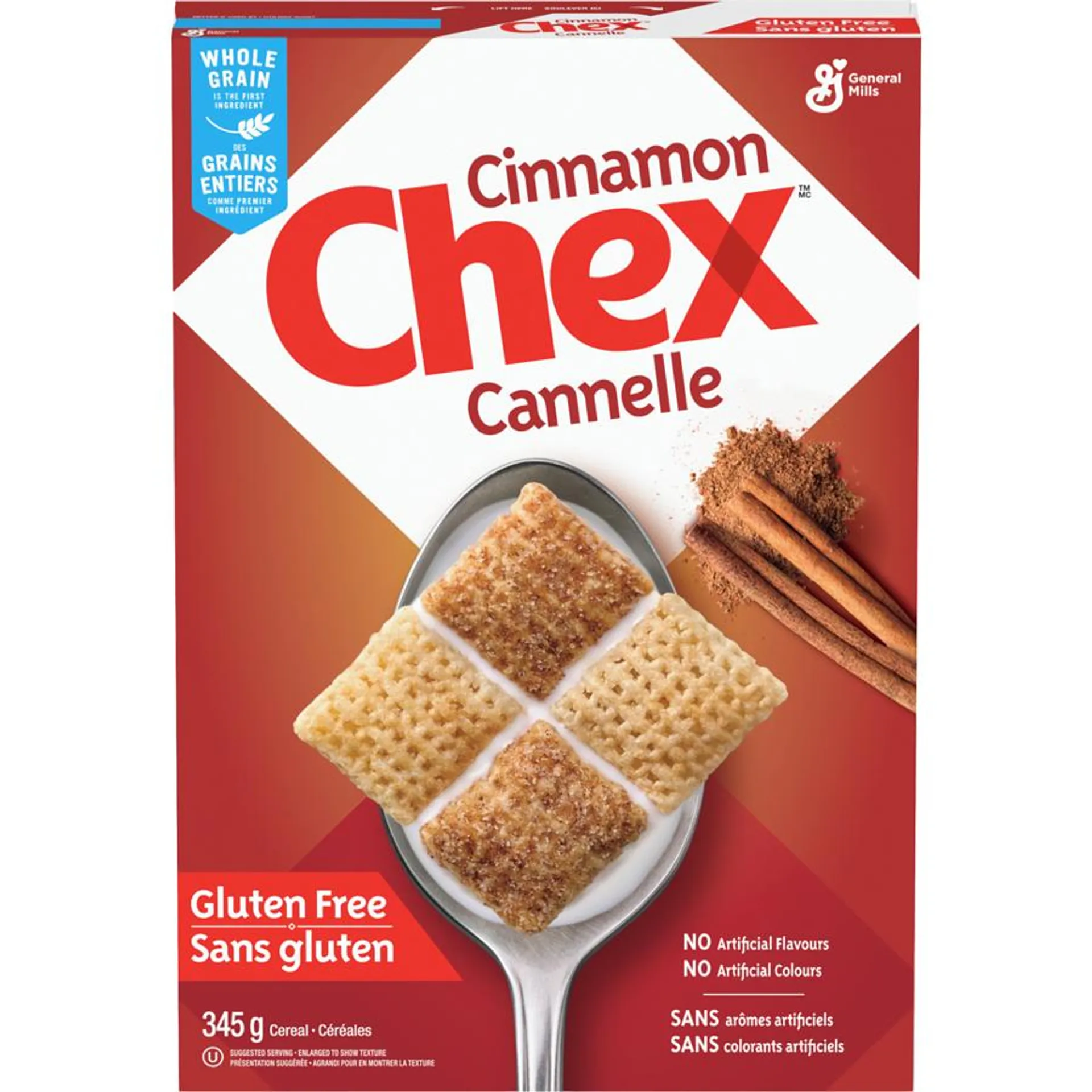 Cinnamon Chex Breakfast Cereal, Gluten Free, Whole Grains