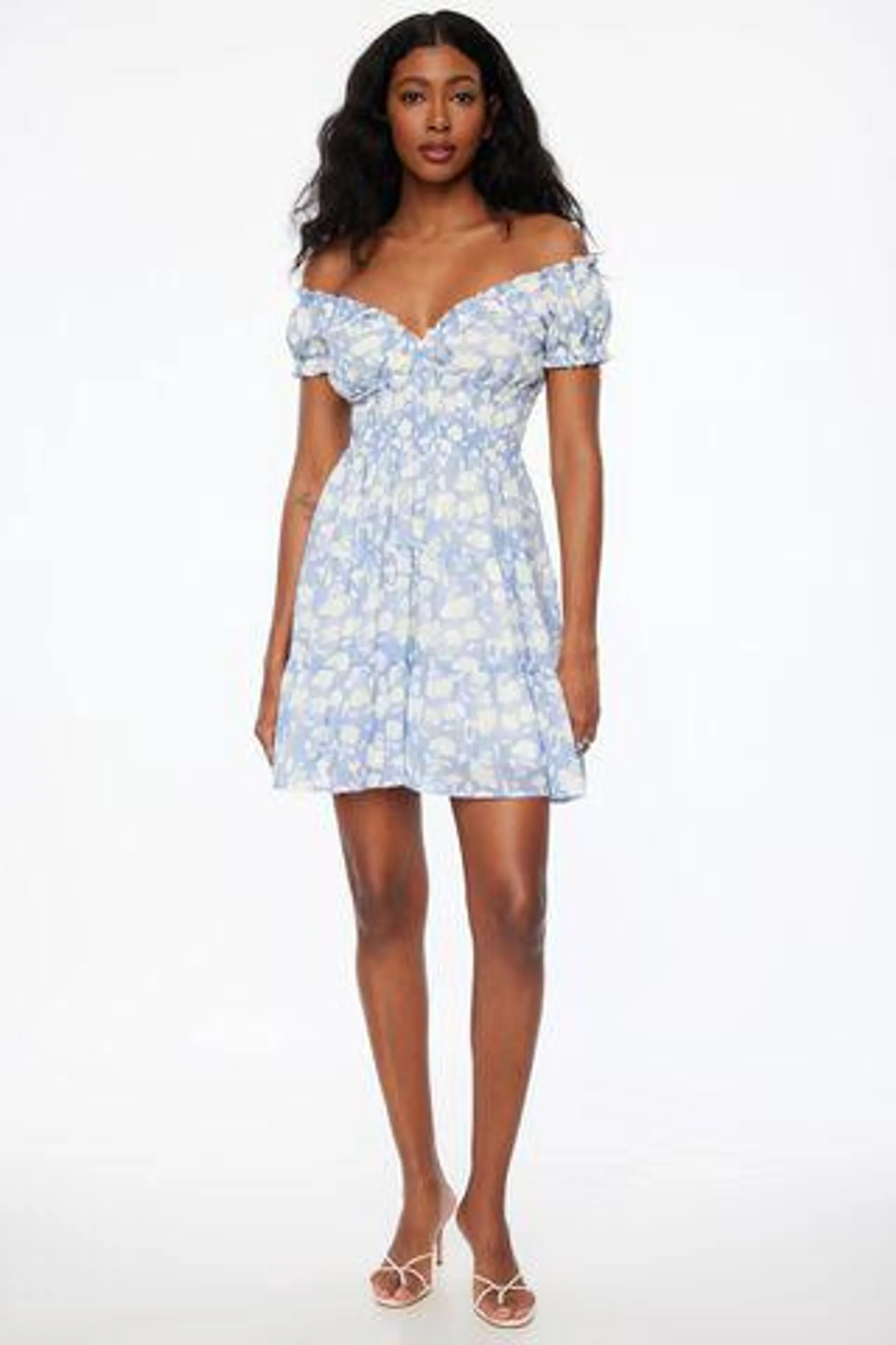 Delphine Smocked Mini Dress