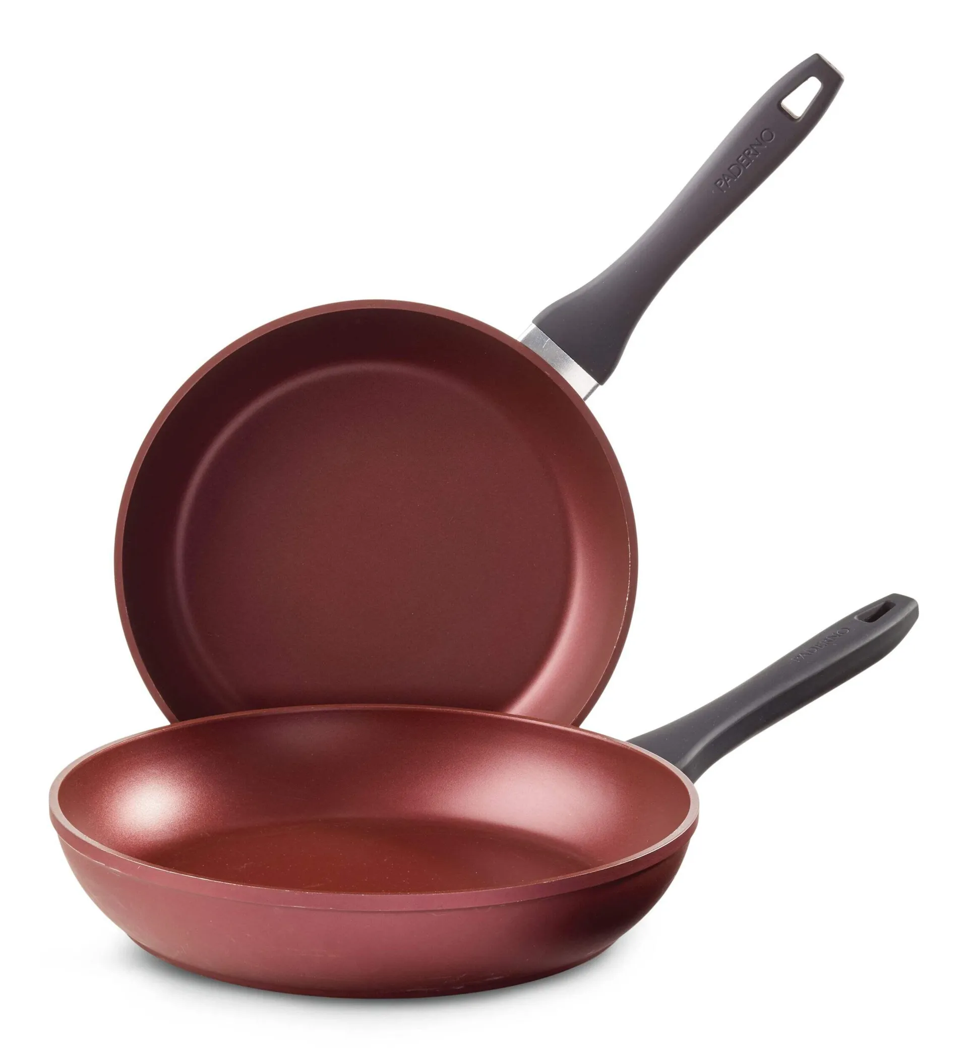 PADERNO Classic Non-Stick Frying Pan, PFOA-Free, Maroon, 2-pk, 10-in & 12-in