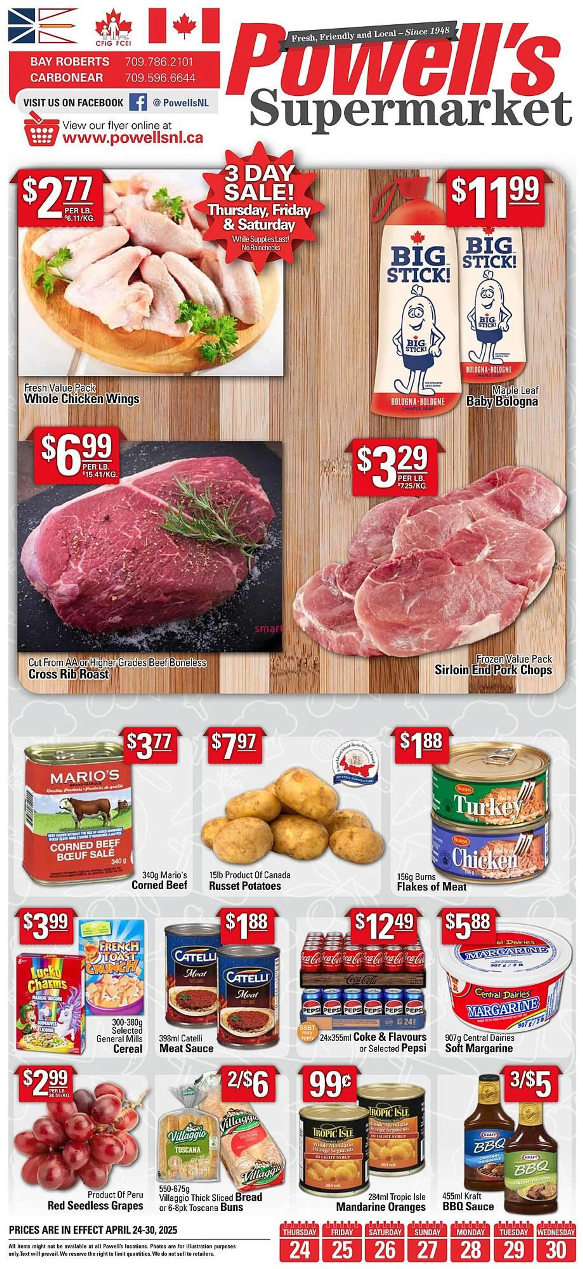 Powells Supermarket flyer - 1