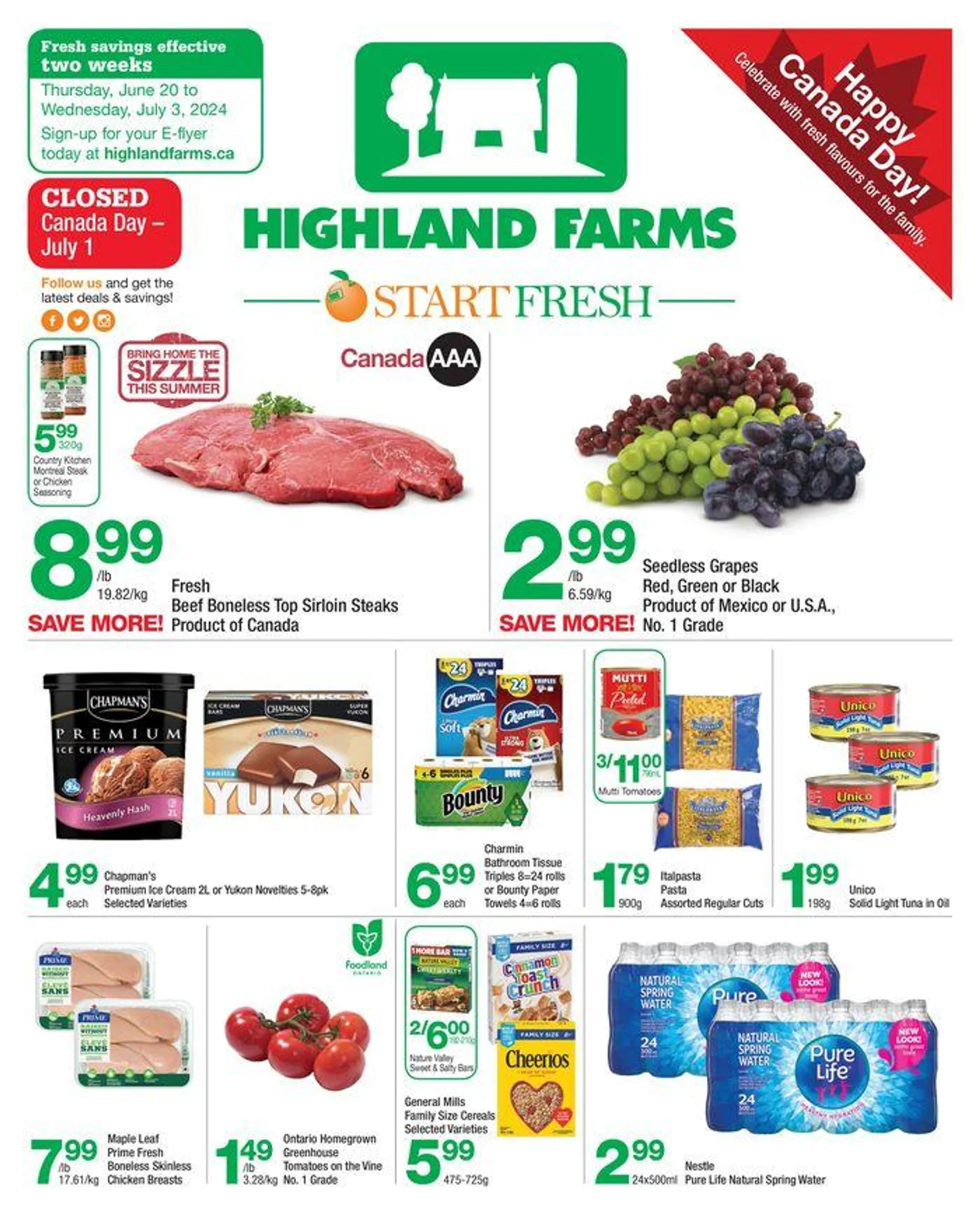 Highland Farms flyer - 1